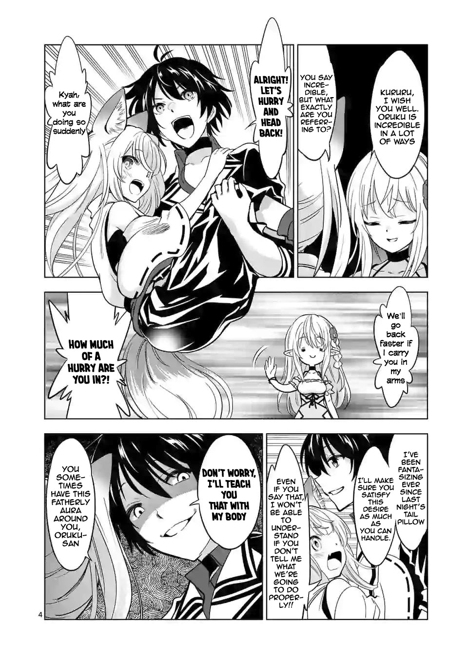 Shijou Saikyou Orc-san no Tanoshii Tanetsuke Harem Zukuri Chapter 40 page 5 - Chapter 40: The Kitsune And The Orc Are United