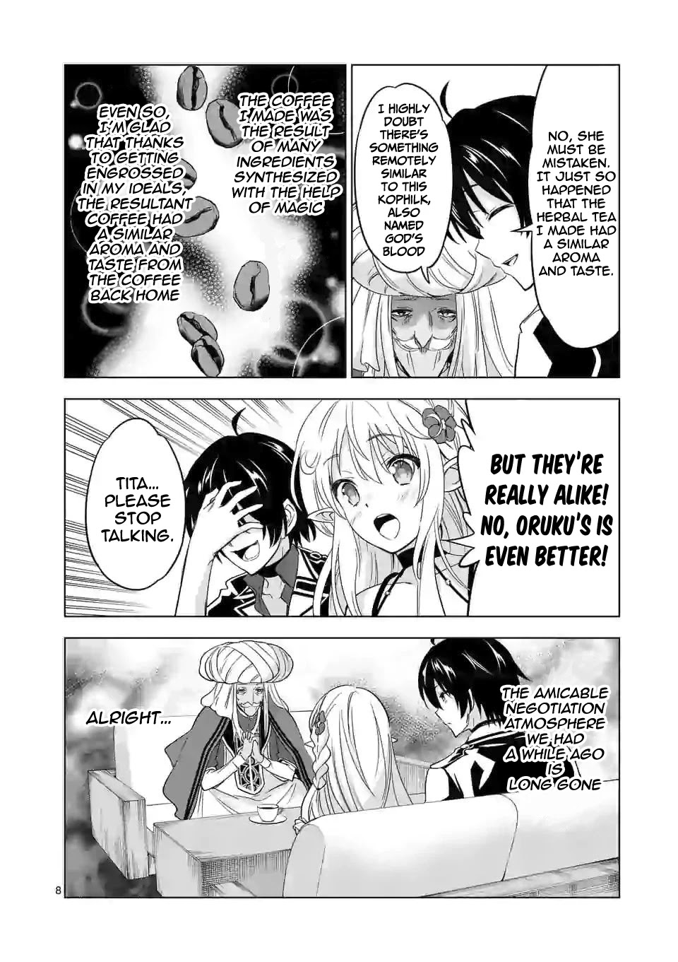 Shijou Saikyou Orc-san no Tanoshii Tanetsuke Harem Zukuri Chapter 42 page 9 - Chapter 42: It isn't true that the blue mountains are a royal gift