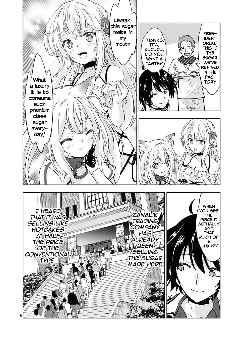 Shijou Saikyou Orc-san no Tanoshii Tanetsuke Harem Zukuri Chapter 44 page 8 - Chapter 44: Sugar is very addictive. In other words, It's money