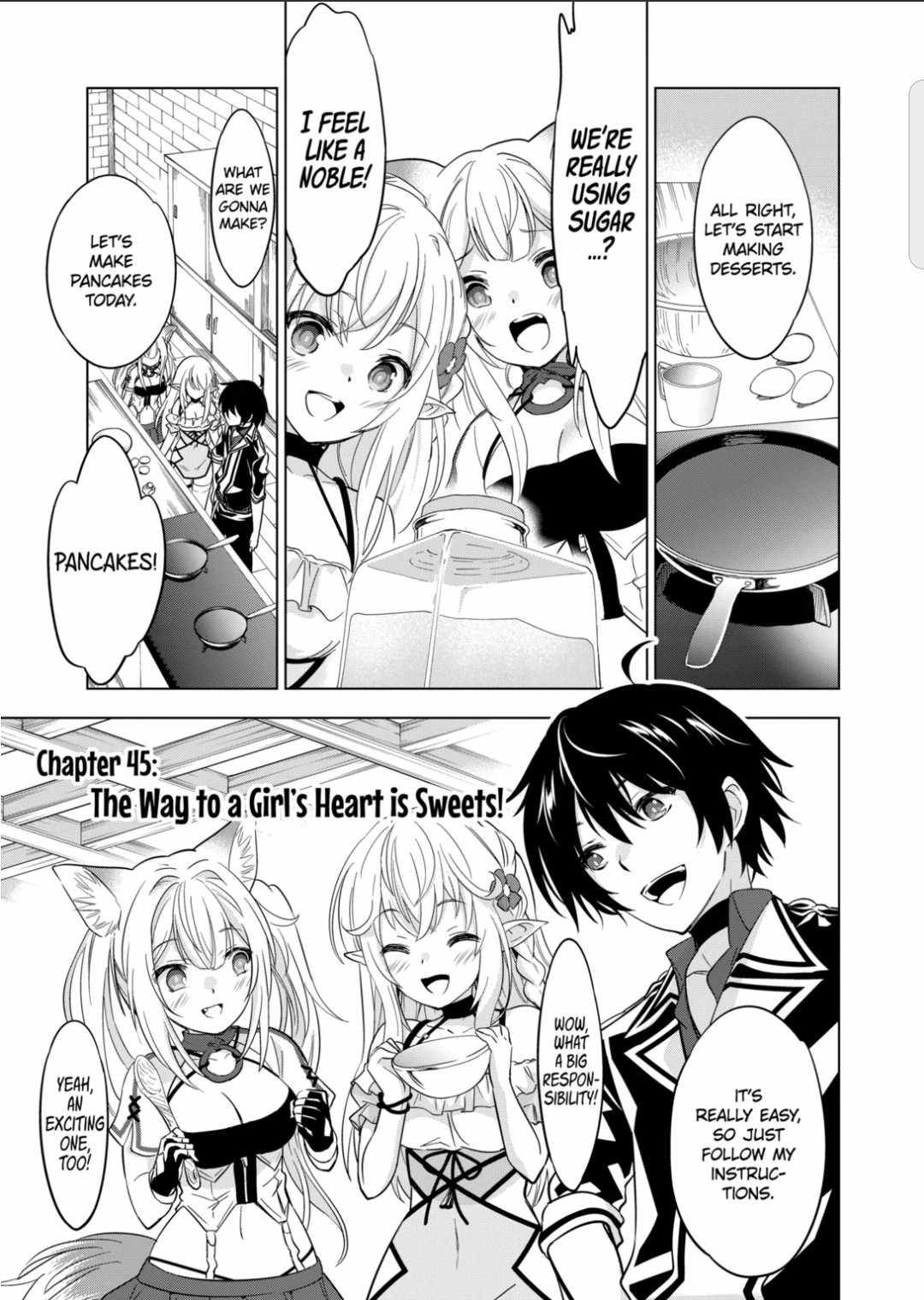 Shijou Saikyou Orc-san no Tanoshii Tanetsuke Harem Zukuri Chapter 45 page 1 - Chapter 45: The way to a girl's heart is sweets!