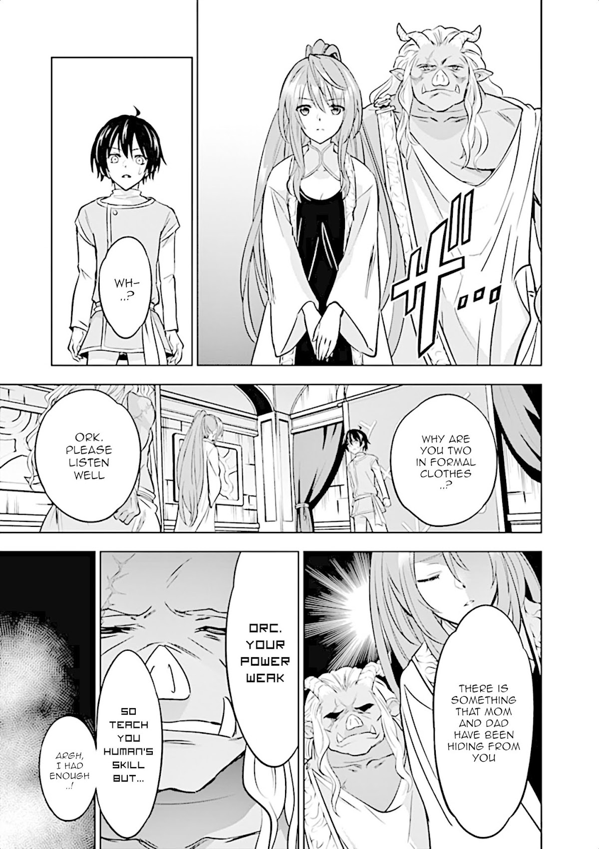 Shijou Saikyou Orc-san no Tanoshii Tanetsuke Harem Zukuri Chapter 6 page 4 - Chapter 6: Secret behind Ork's birth finally revealed!