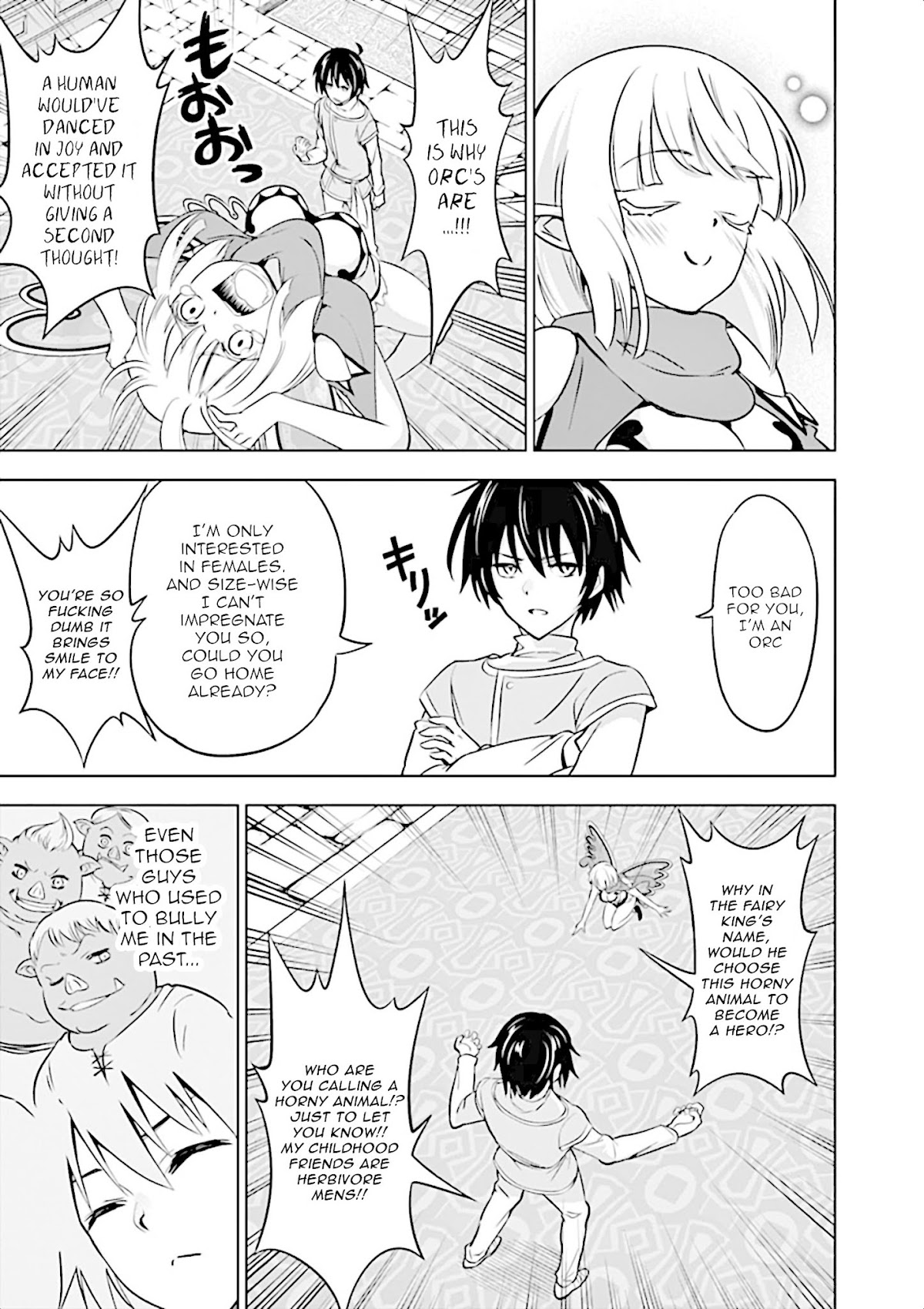 Shijou Saikyou Orc-san no Tanoshii Tanetsuke Harem Zukuri Chapter 7 page 4 - Chapter 7: Hero's power