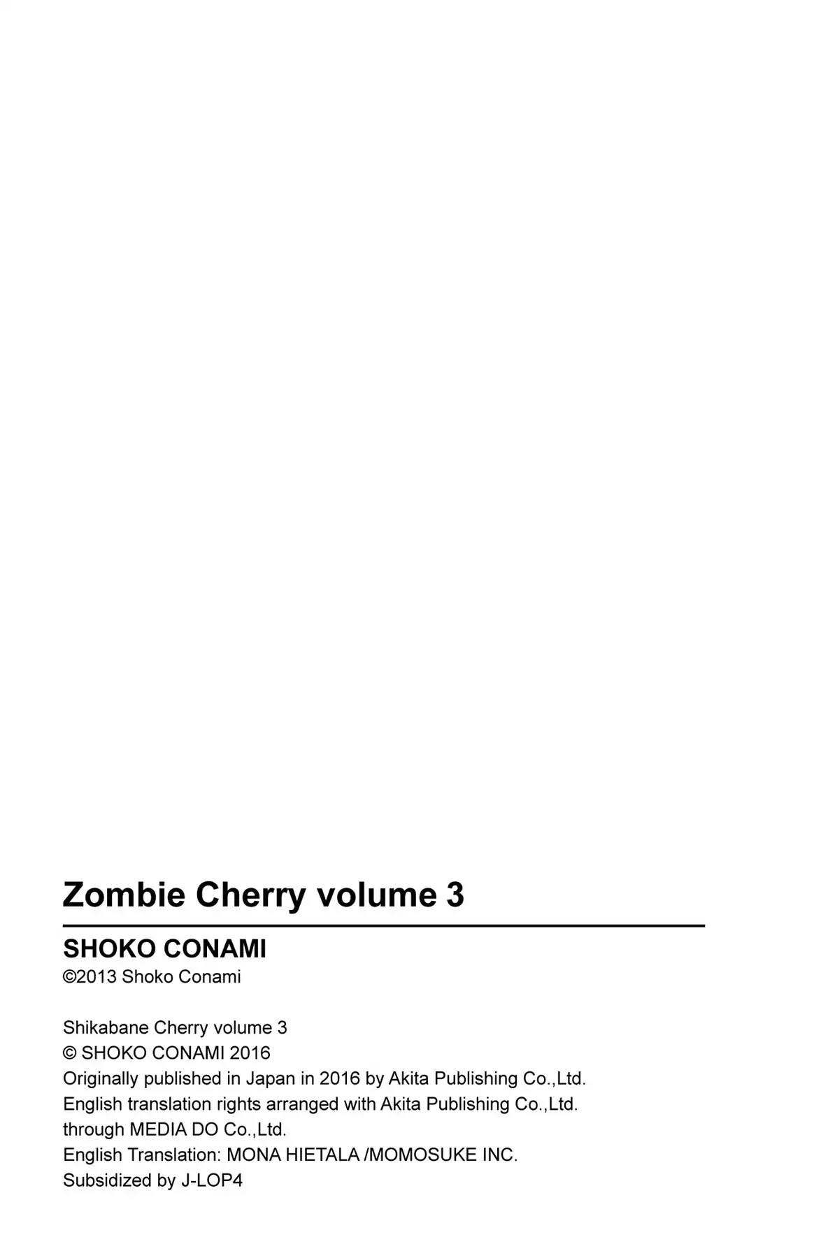 Shikabane Cherry Chapter 17 page 39 - Vol.3 #Final [END]