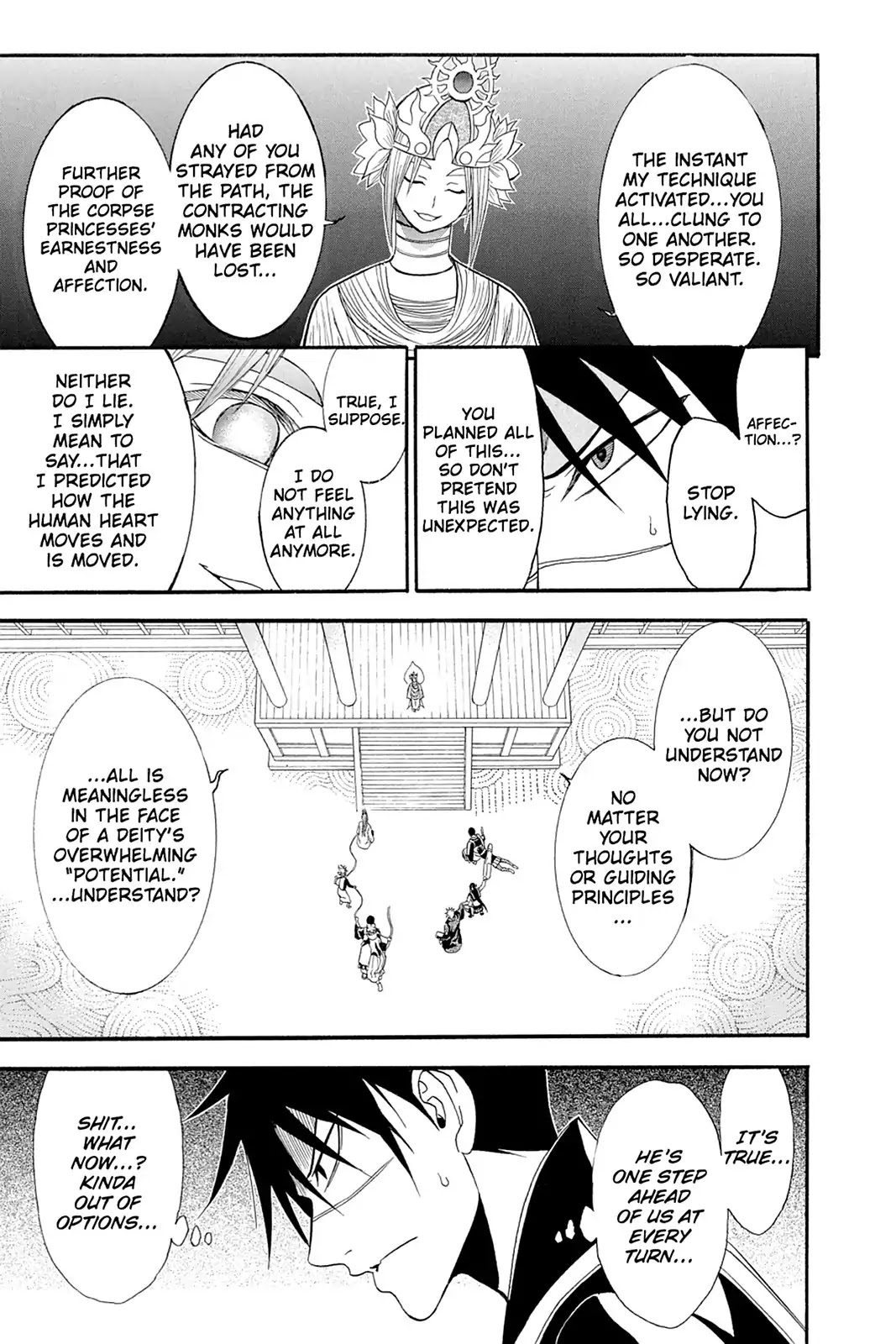 Shikabane Hime Chapter 105 page 11 - Chapter 105: Vol.22 Death 105: The Final Stage: Tushita's Inner Sanctum Atop Mt. Sumeru