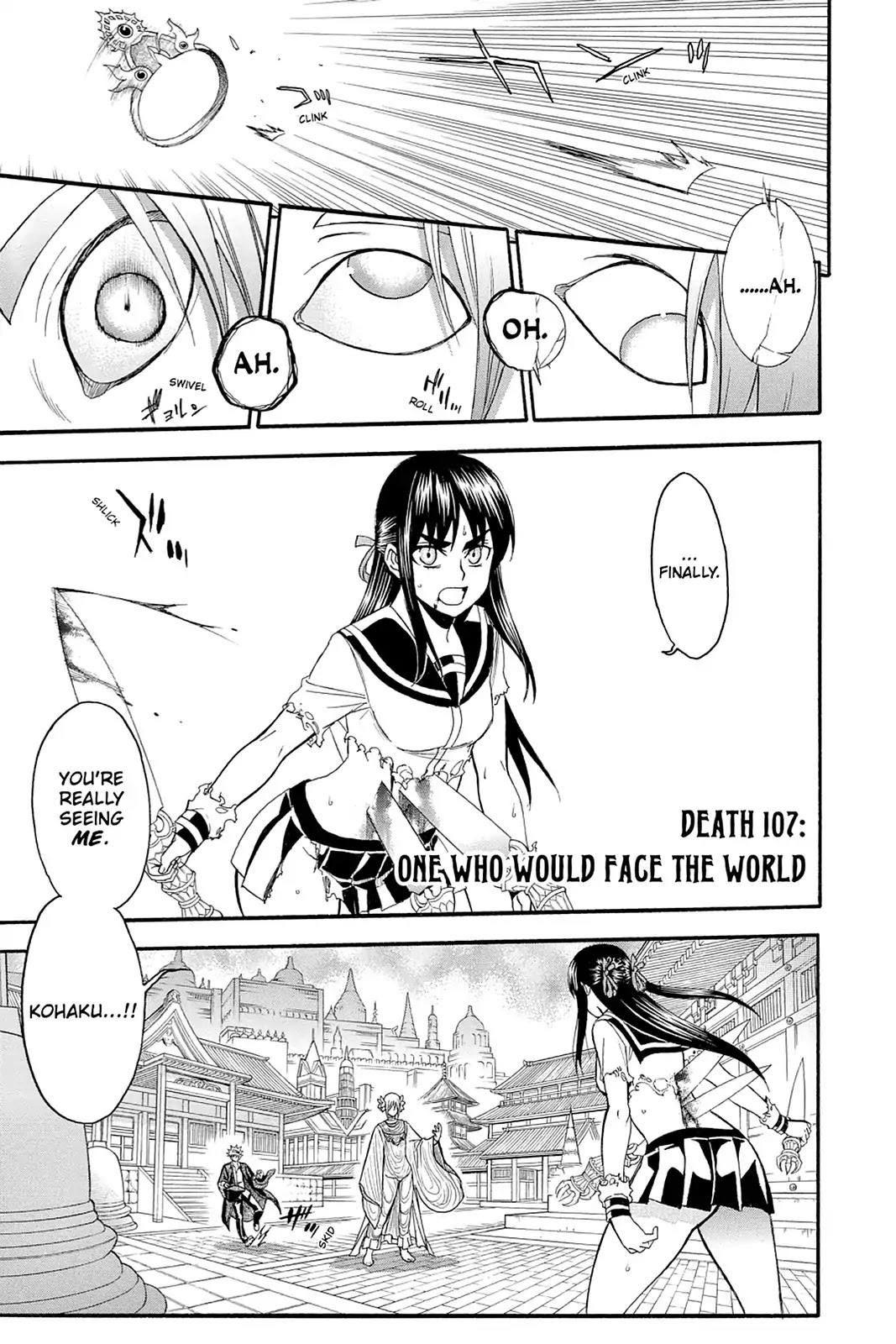 Shikabane Hime Chapter 107 page 7 - Chapter 107: Vol.23 Death 107: One Who Would Face The World
