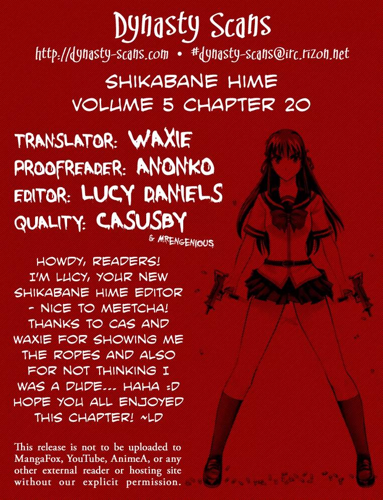 Shikabane Hime Chapter 20 page 45 - Chapter 20: Vol.5 Death 20: Throne