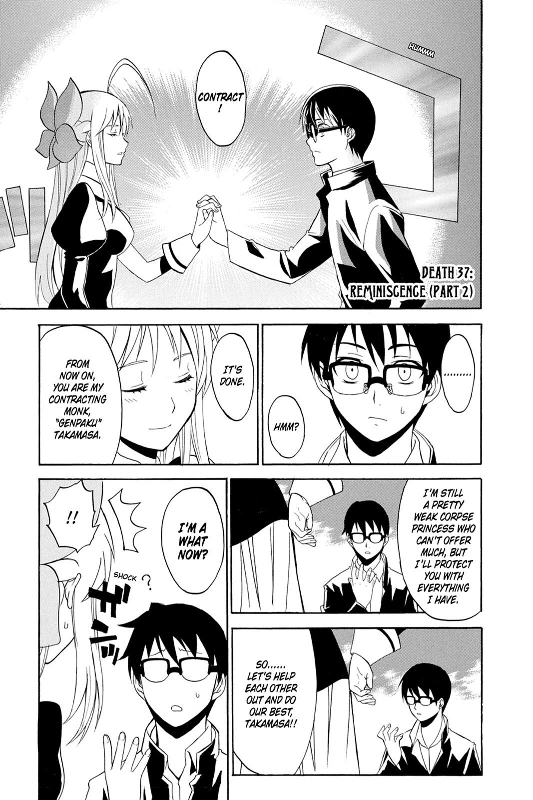 Shikabane Hime Chapter 37 page 1 - Chapter 37: Death 37