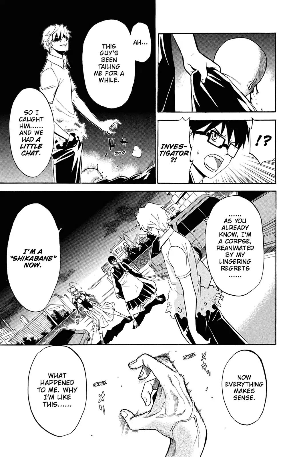 Shikabane Hime Chapter 38 page 11 - Chapter 38: Death 38