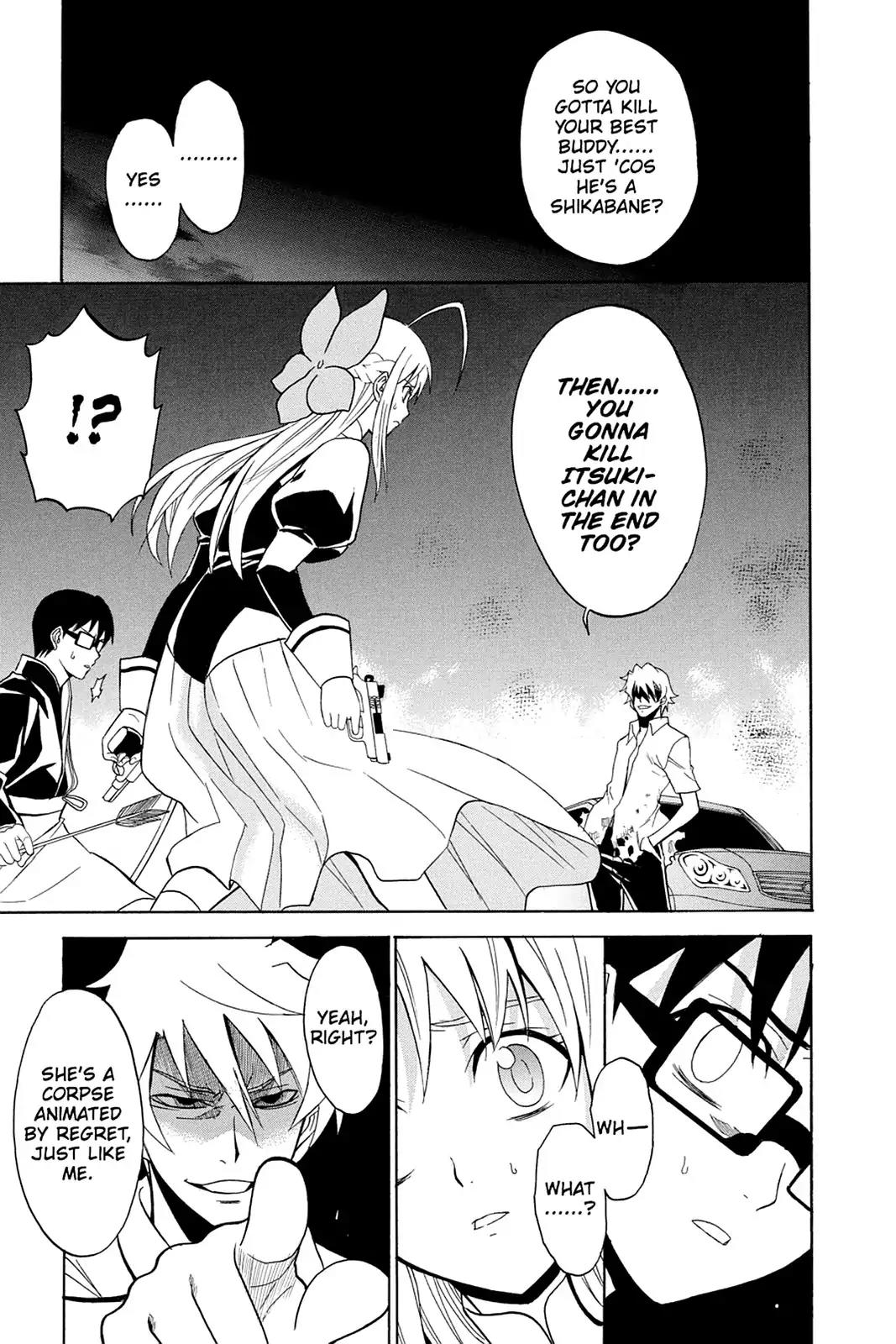 Shikabane Hime Chapter 38 page 13 - Chapter 38: Death 38