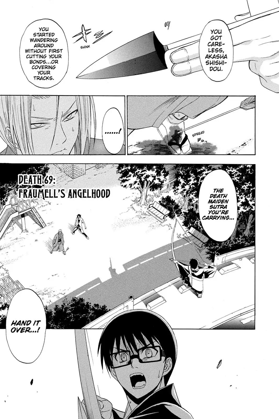 Shikabane Hime Chapter 69 page 1 - Chapter 69: Death 69