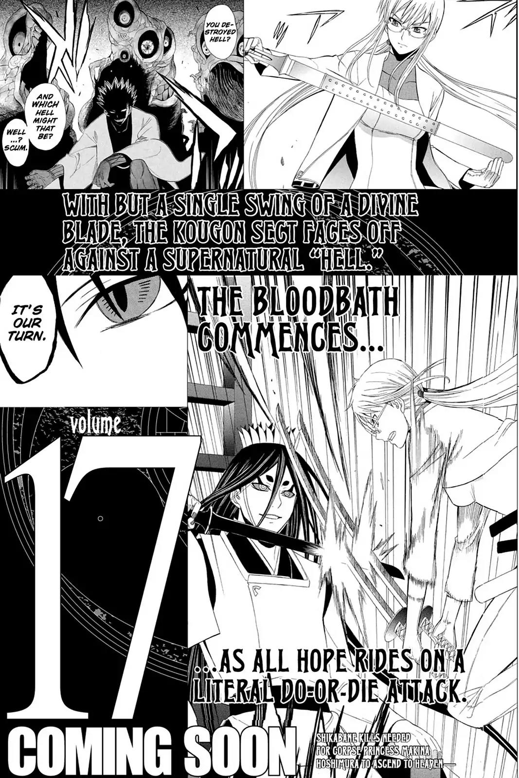 Shikabane Hime Chapter 74 page 37 - Chapter 74: Vol.16 Death 74: If The End Comes Tomorrow