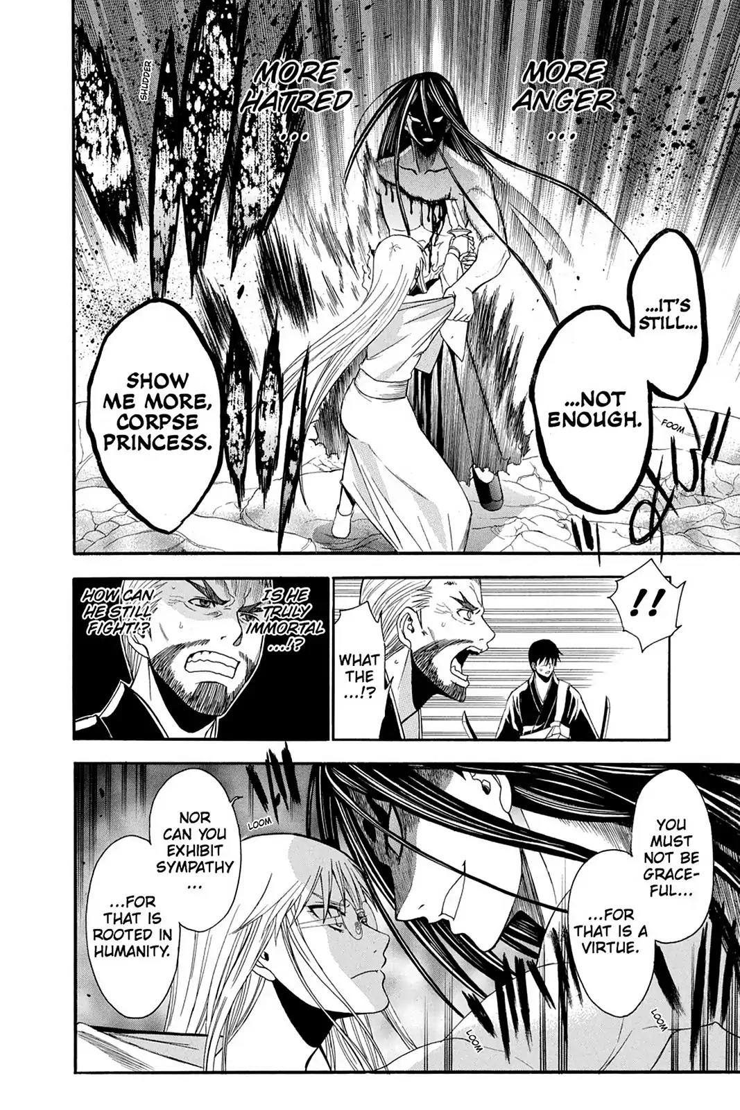 Shikabane Hime Chapter 78 page 17 - Chapter 78: Vol.17 Death 78: Battle For Kougon (Part 4) - Miracle
