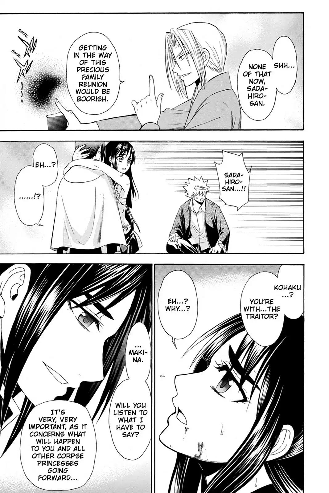 Shikabane Hime Chapter 80 page 21 - Chapter 80: Vol.18 Death 80: Kohaku Hoshimura