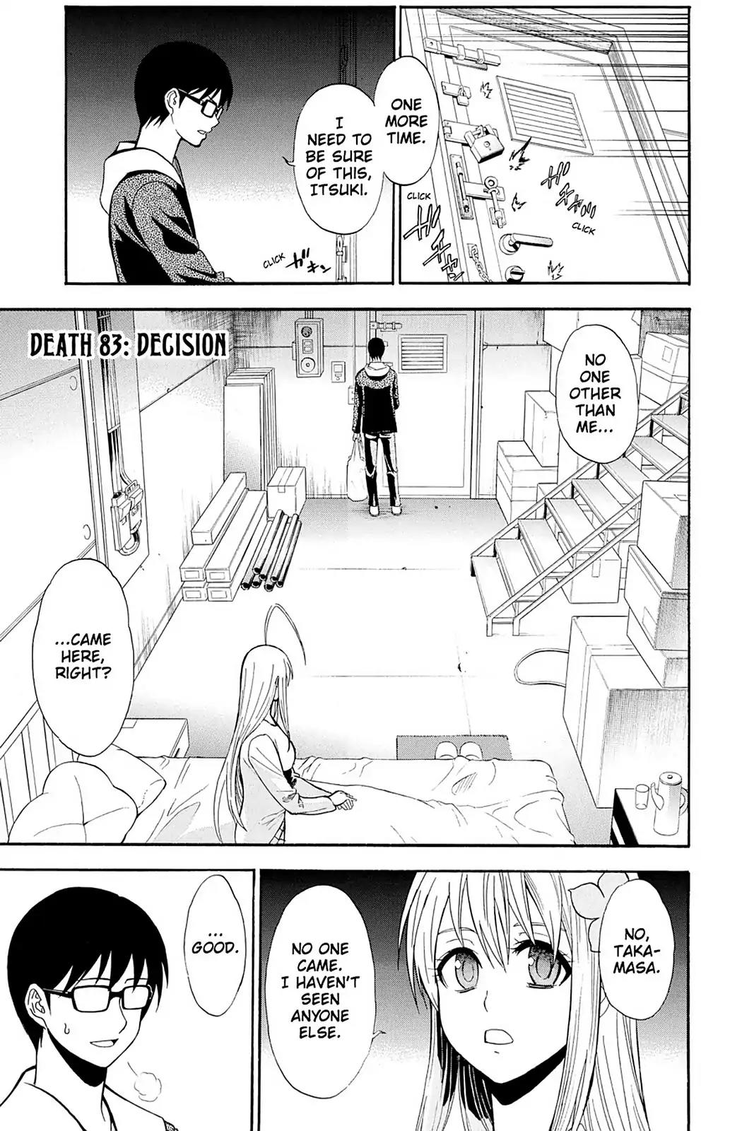Shikabane Hime Chapter 83 page 1 - Chapter 83: Vol.18 Death 83: Decision