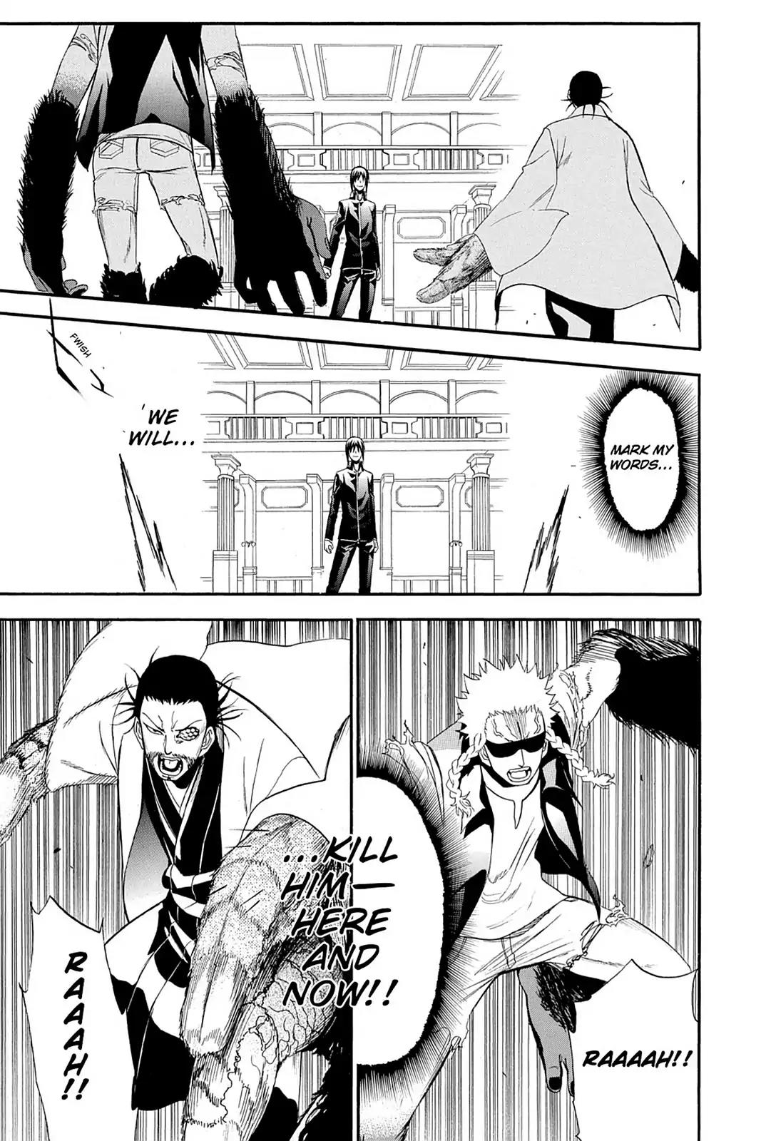Shikabane Hime Chapter 84 page 21 - Chapter 84: Vol.18 Death 84: Seven Stars Vs. Maitreya