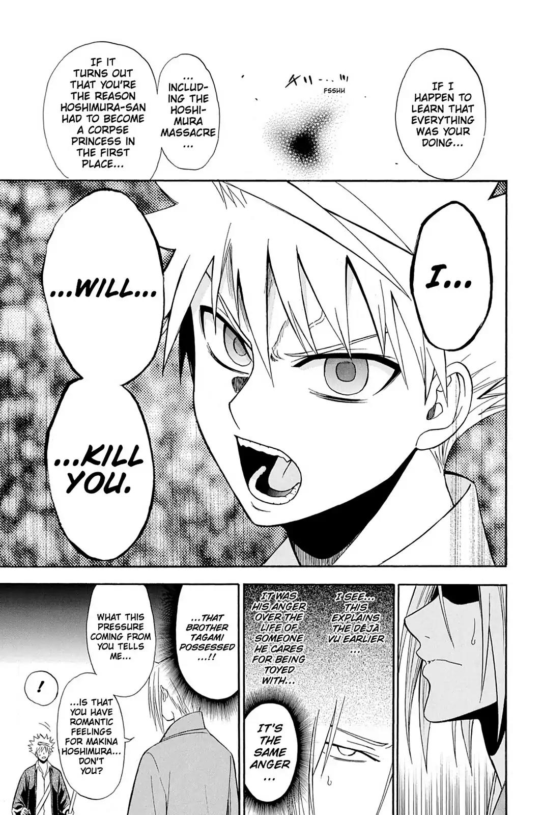 Shikabane Hime Chapter 84 page 33 - Chapter 84: Vol.18 Death 84: Seven Stars Vs. Maitreya