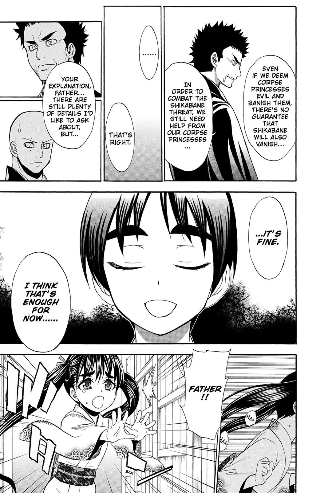 Shikabane Hime Chapter 86 page 33 - Chapter 86: Vol.19 Death 86: The Night It All Began (Part 1)