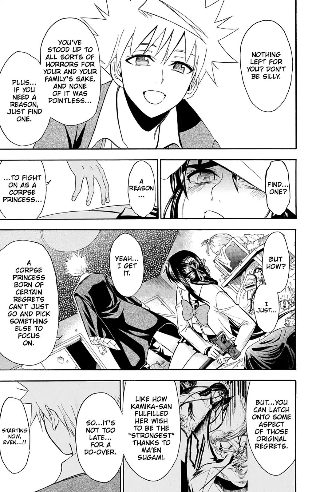 Shikabane Hime Chapter 91 page 25 - Chapter 91: Vol.20 Death 91: Confession