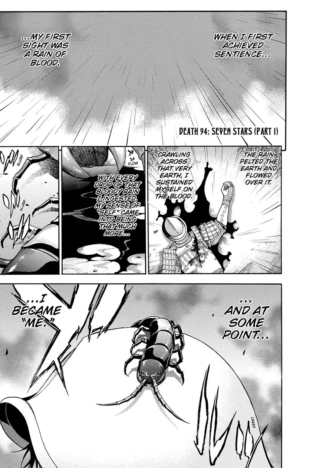 Shikabane Hime Chapter 94 page 1 - Chapter 94: Vol.20 Death 94: Seven Stars (Part 1)
