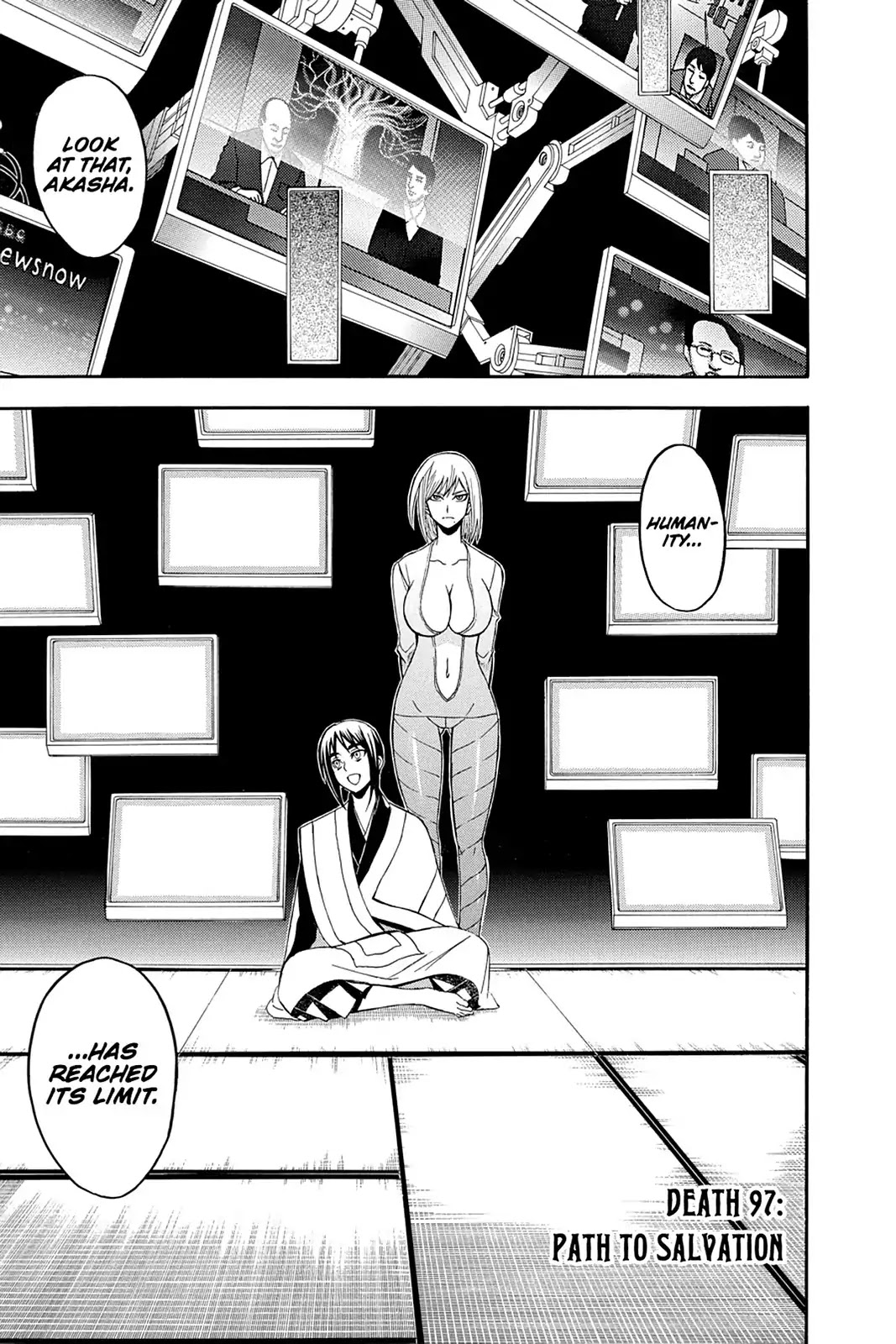 Shikabane Hime Chapter 97 page 1 - Chapter 97: Vol.21 Death 97: Path to Salvation