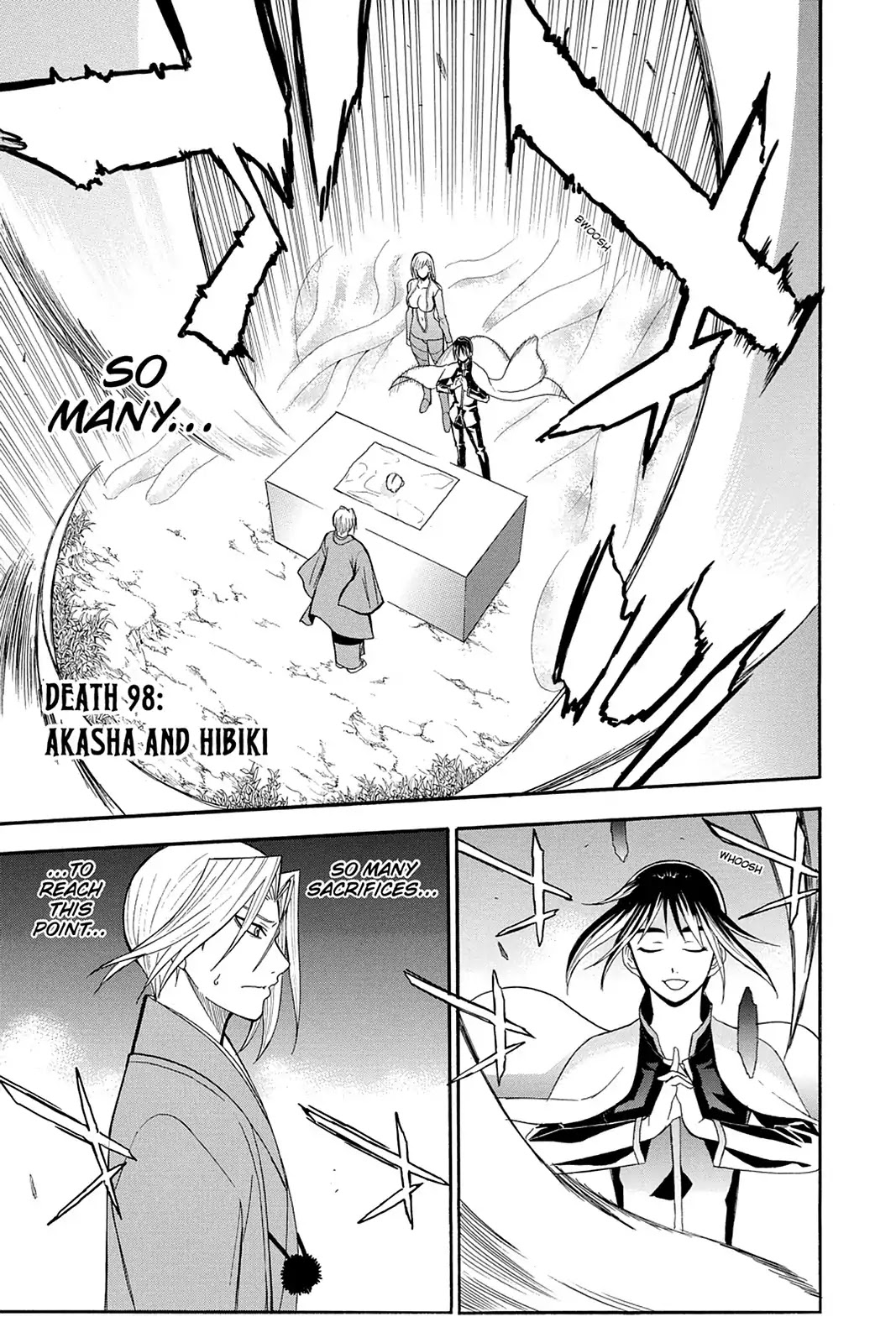 Shikabane Hime Chapter 98 page 1 - Chapter 98: Vol.21 Death 98: Akasha and Hibiki