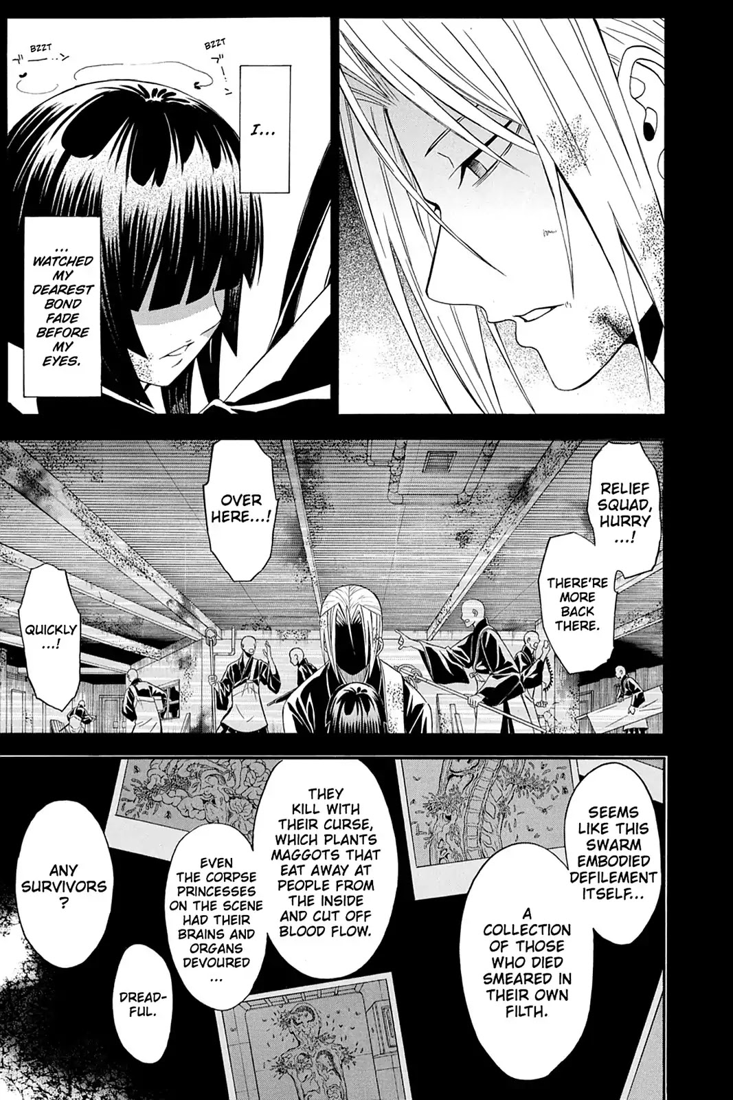 Shikabane Hime Chapter 98 page 11 - Chapter 98: Vol.21 Death 98: Akasha and Hibiki