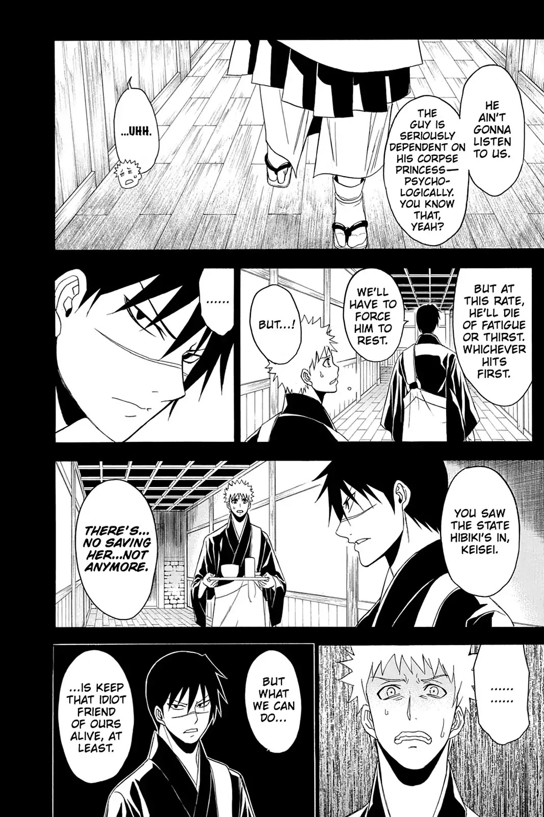 Shikabane Hime Chapter 98 page 14 - Chapter 98: Vol.21 Death 98: Akasha and Hibiki