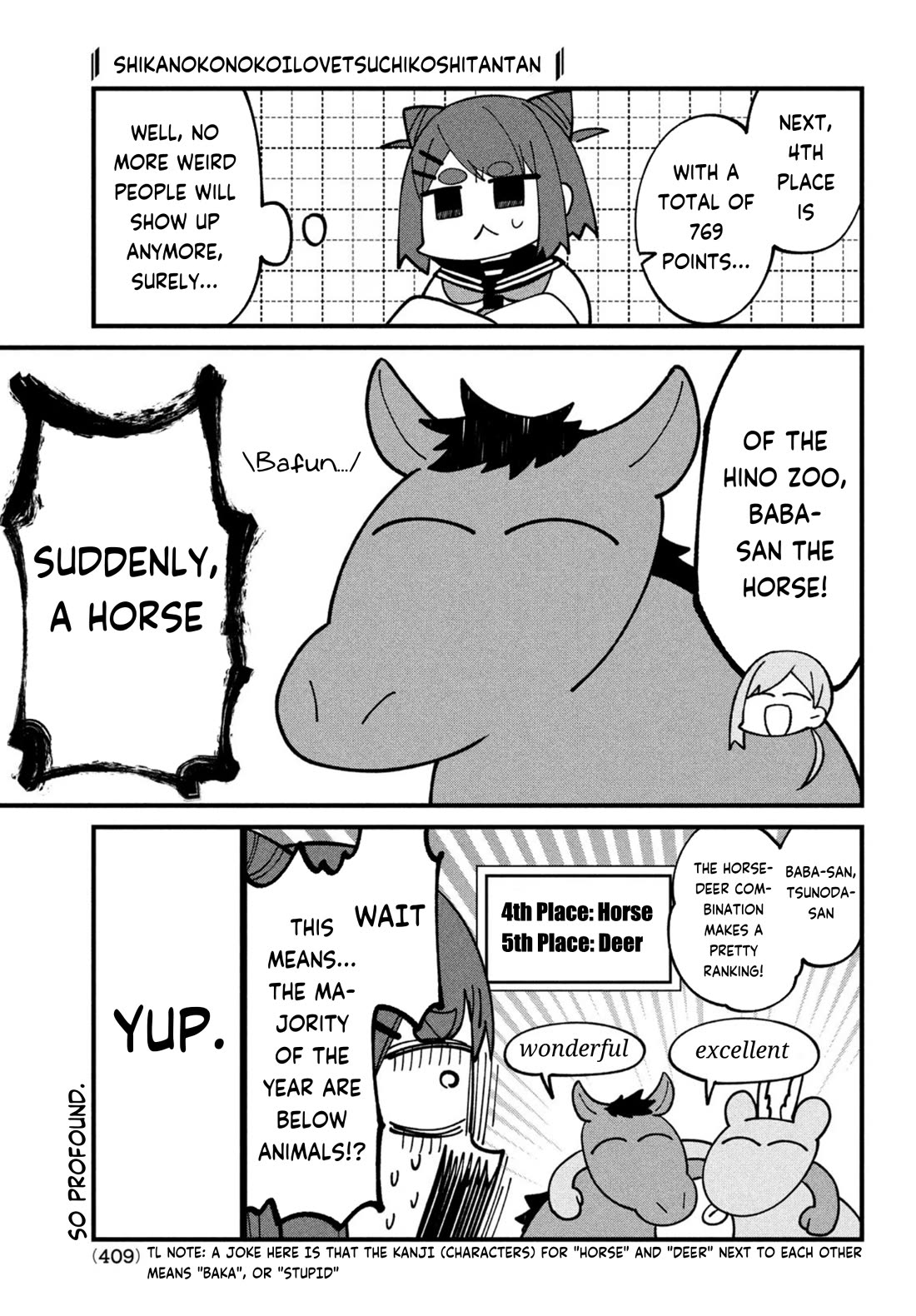 Shikanoko Nokonoko Koshitantan Chapter 32 page 13 - Chapter 32: Outcome of the Showdown