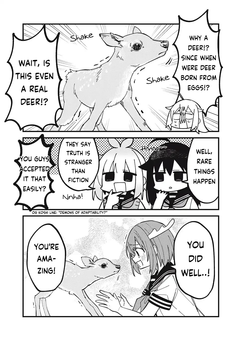 Shikanoko Nokonoko Koshitantan Chapter 45 page 17 - Chapter 45: Birth!!