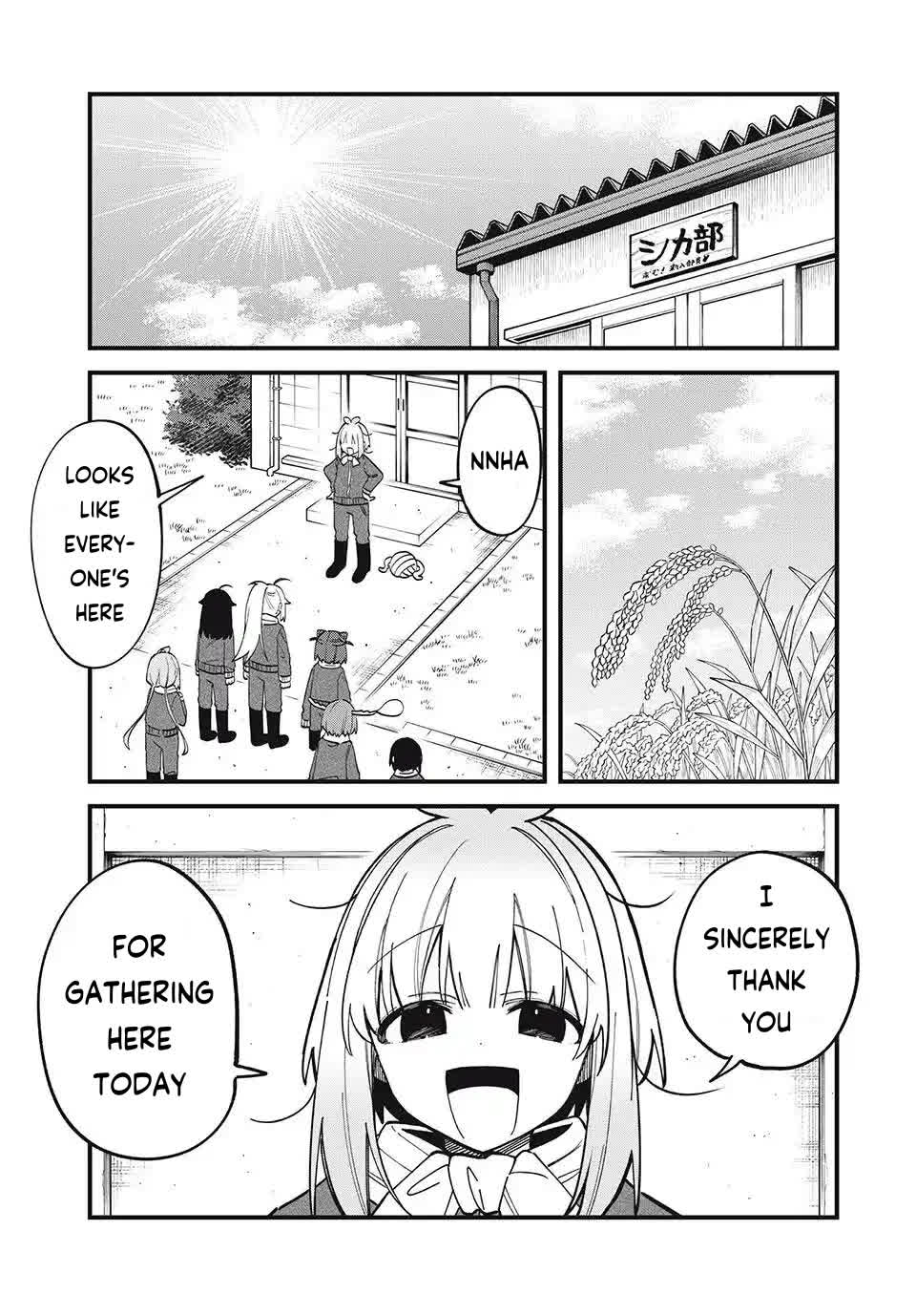 Shikanoko Nokonoko Koshitantan Chapter 48 page 1 - Chapter 48: This is Rice Harvesting!