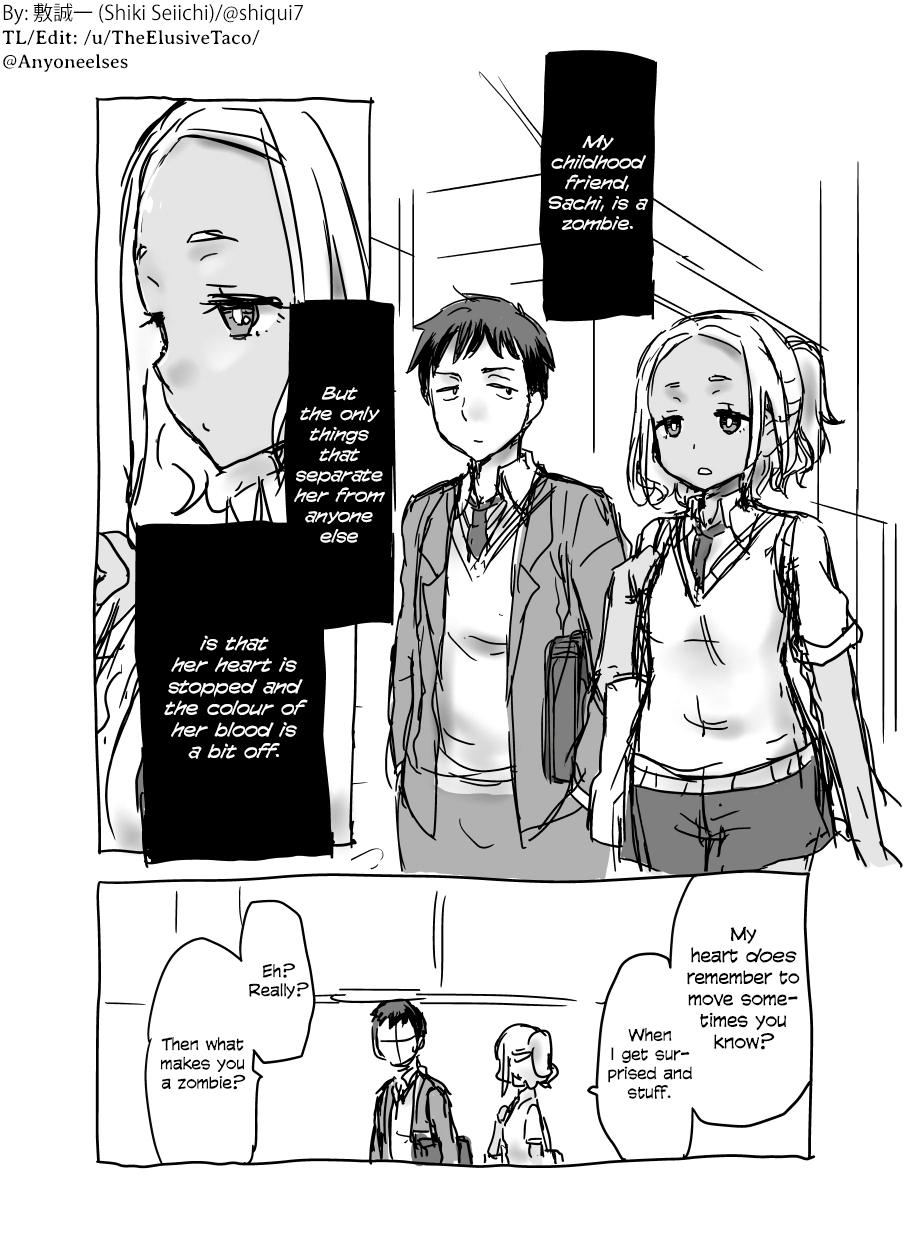 Shiki Seiichi's Short Manga Chapter 0 page 1 - Chapter: My Childhood Friend is a Zombie