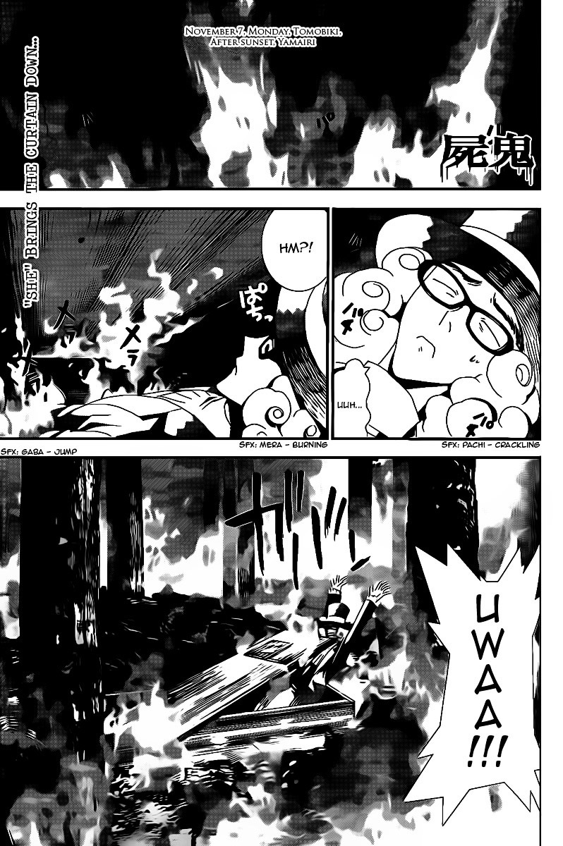 Shiki Chapter 40 page 1 - Chapter 40: Natsuno Yūki Chapter: Part 16: Mourning, Skulls and Anguish