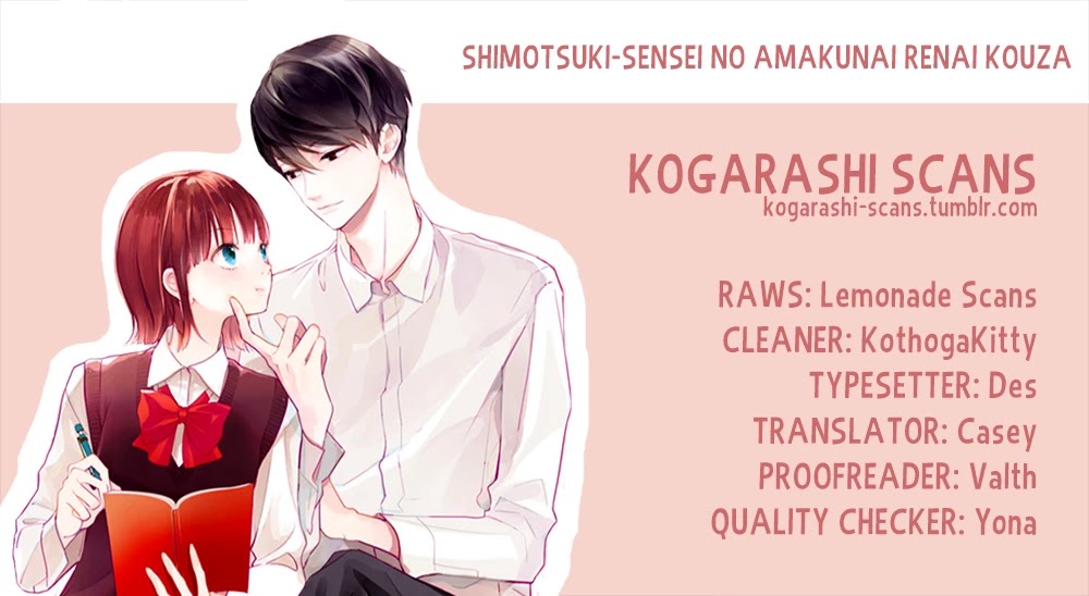 Shimotsuki-sensei no Amakunai Renai Kouza Chapter 6 page 1 - Chapter 6