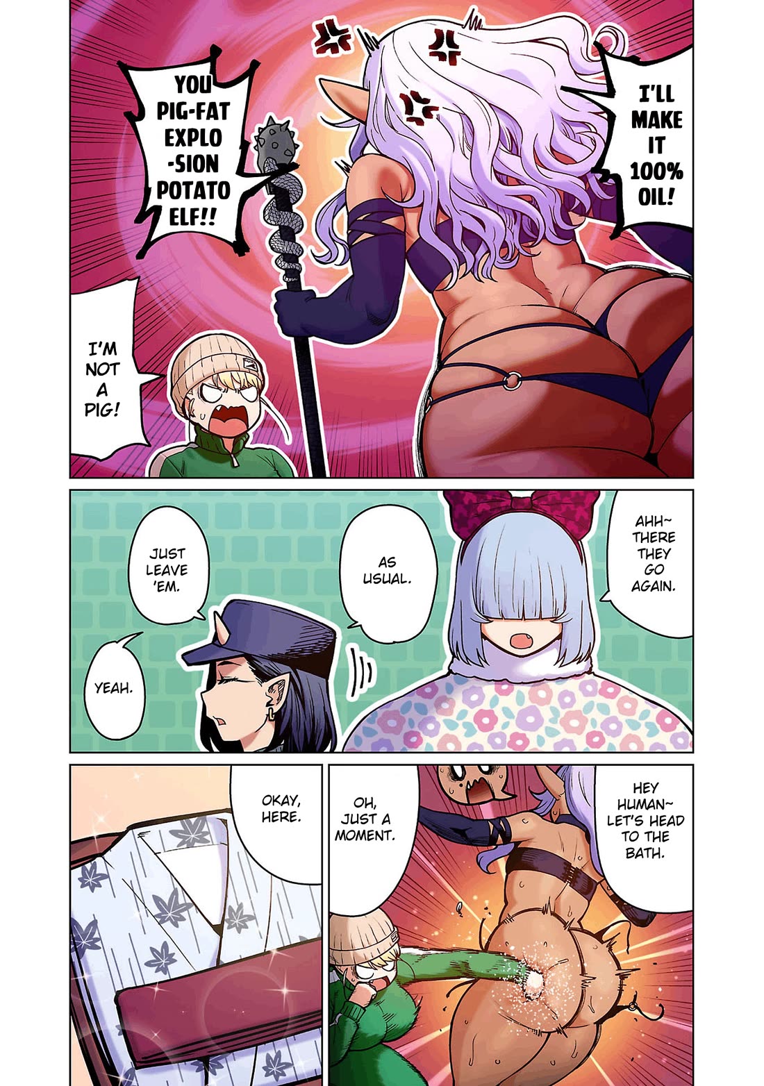 Shin Elf-san wa Yaserarenai. Chapter 16 page 10 - Chapter 16: Onsen Customs (Part 1)