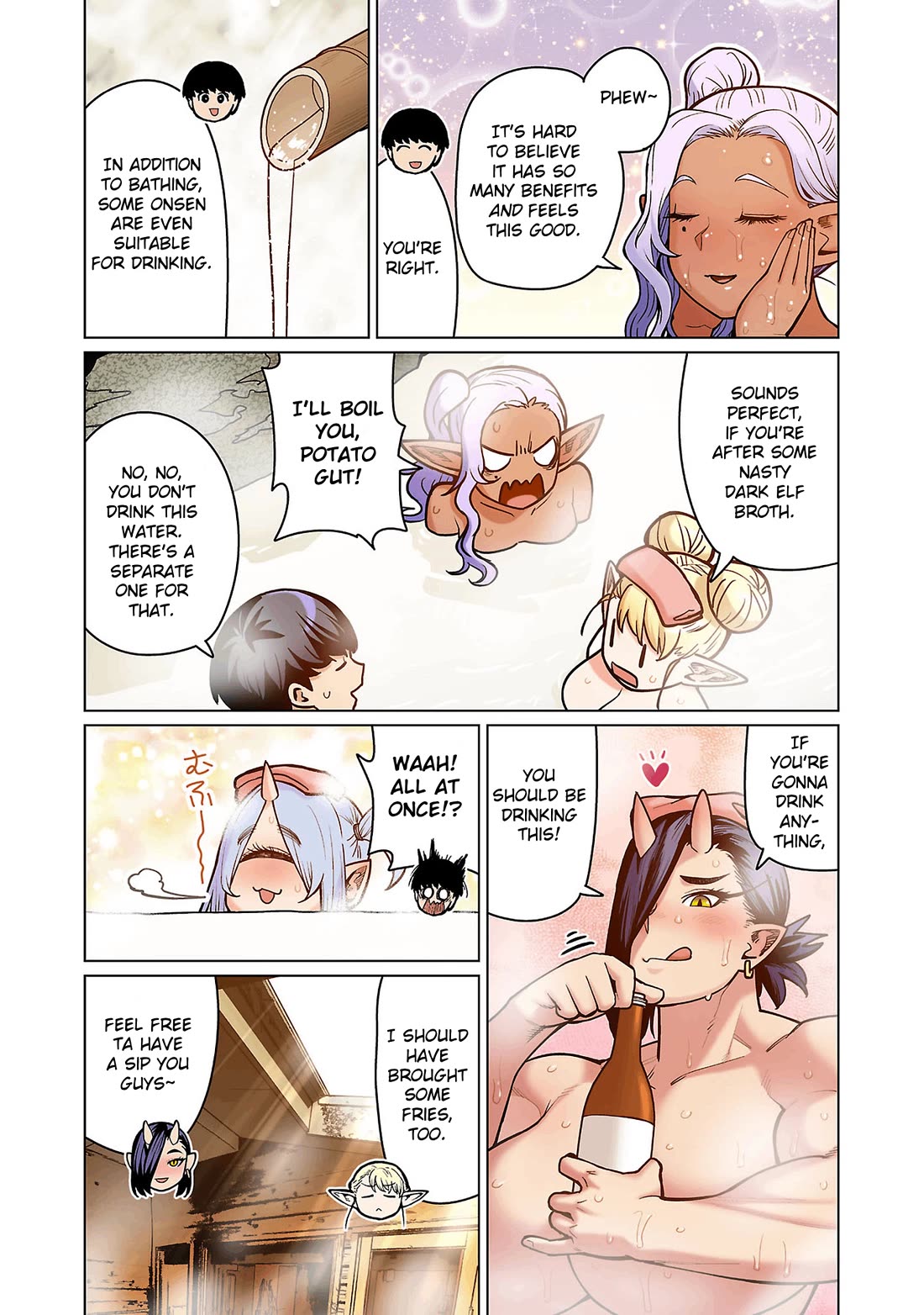 Shin Elf-san wa Yaserarenai. Chapter 16 page 17 - Chapter 16: Onsen Customs (Part 1)