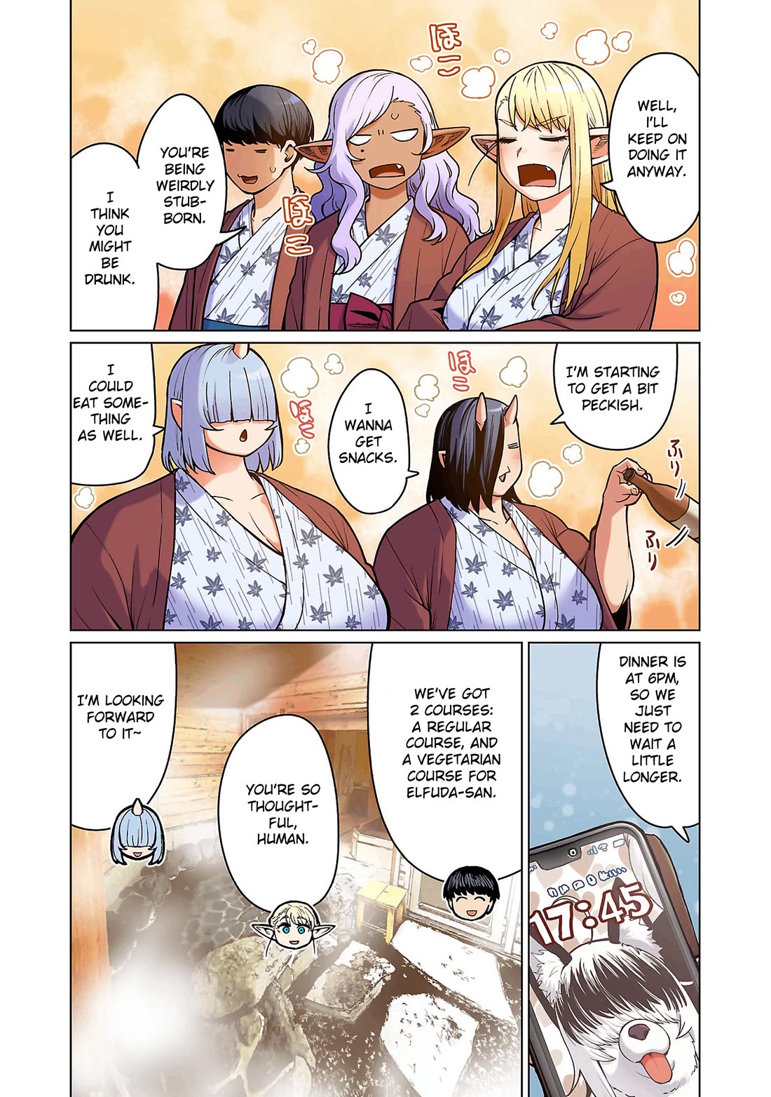 Shin Elf-san wa Yaserarenai. Chapter 16 page 22 - Chapter 16: Onsen Customs (Part 1)