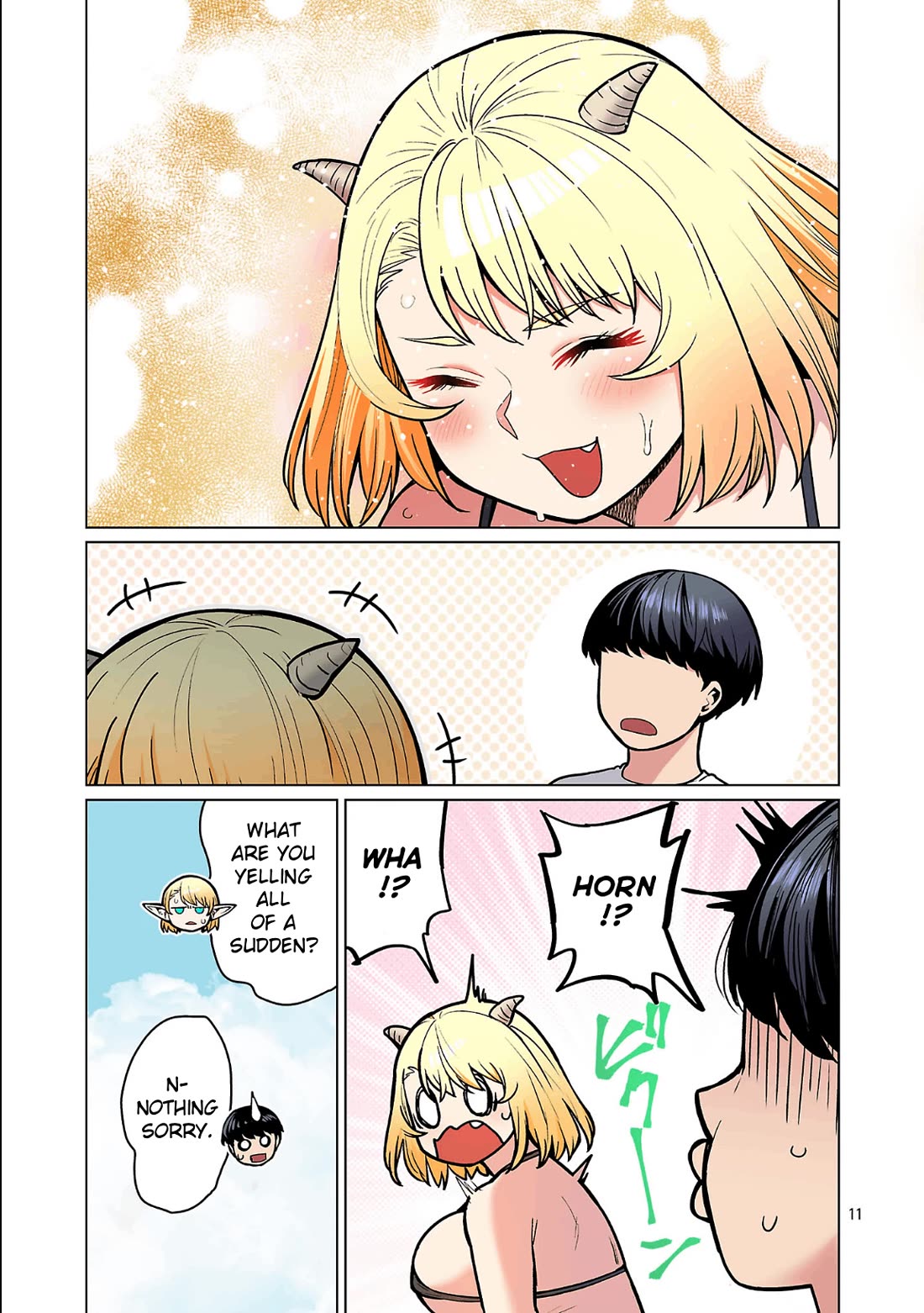 Shin Elf-san wa Yaserarenai. Chapter 27 page 13 - Chapter 27: Fear's Horns