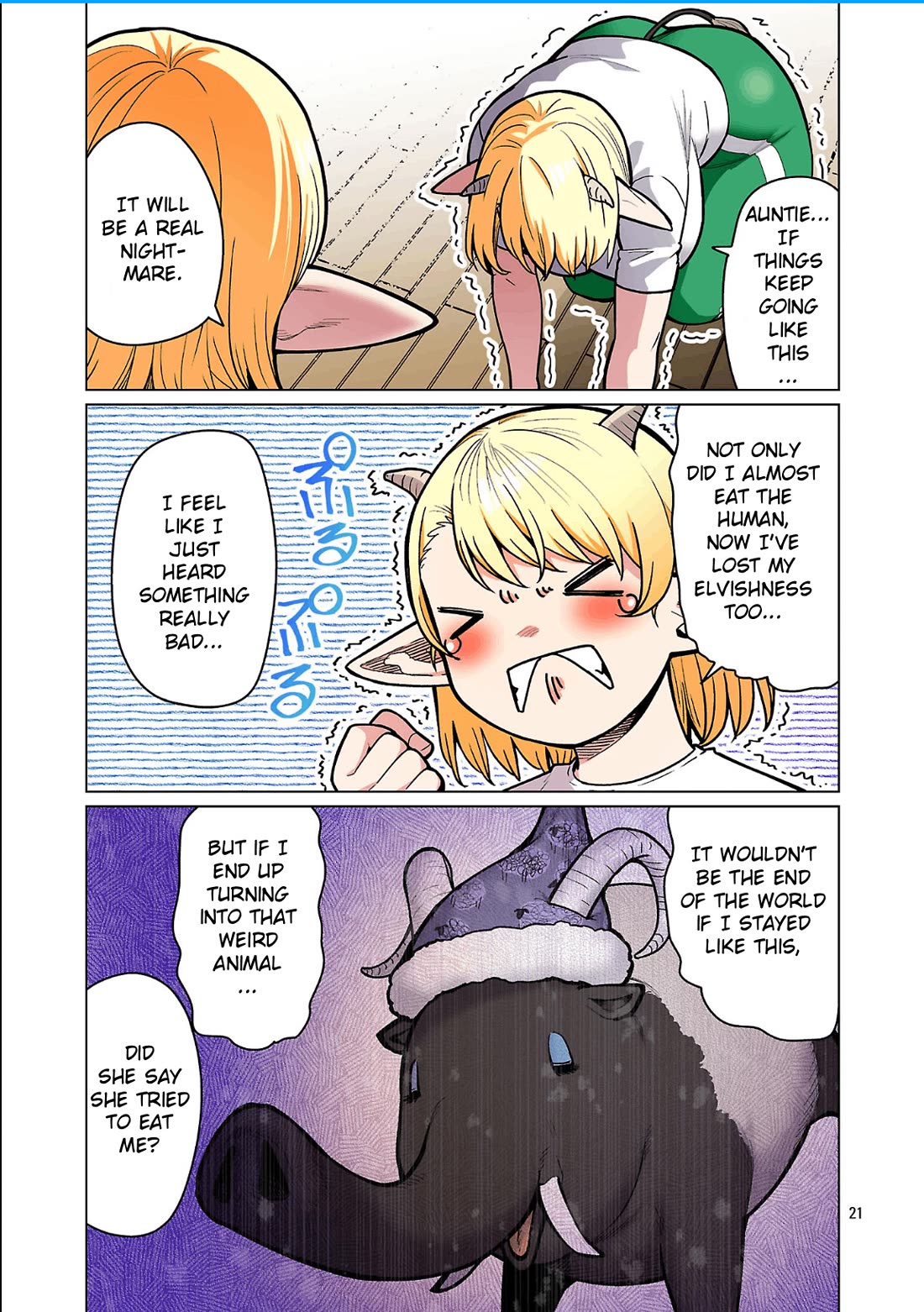 Shin Elf-san wa Yaserarenai. Chapter 27 page 23 - Chapter 27: Fear's Horns