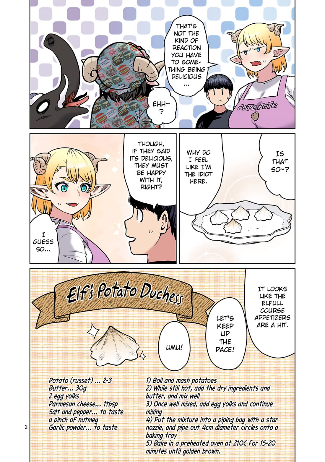 Shin Elf-san wa Yaserarenai. Chapter 30 page 4 - Chapter 30: Potato Lover's Victory