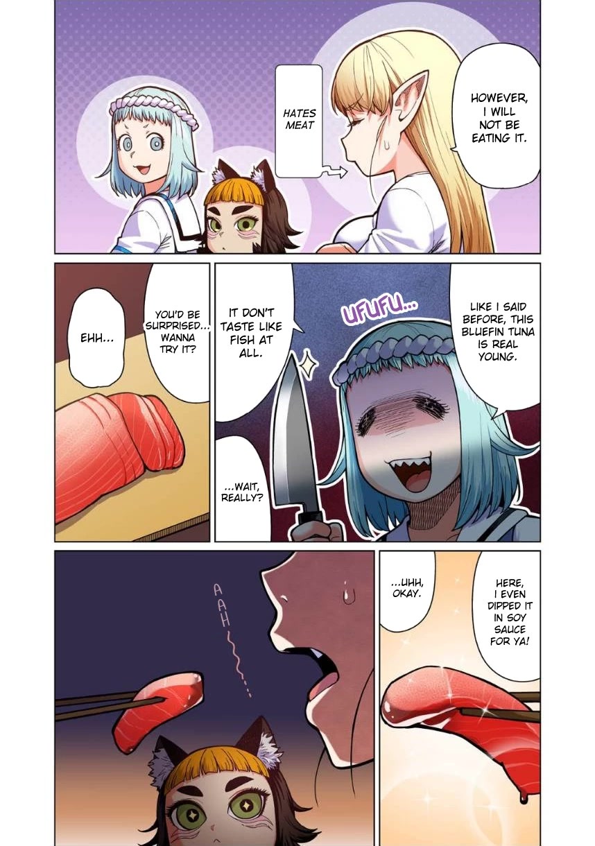 Shin Elf-san wa Yaserarenai. Chapter 9 page 13 - Chapter 9: Hearty Fish