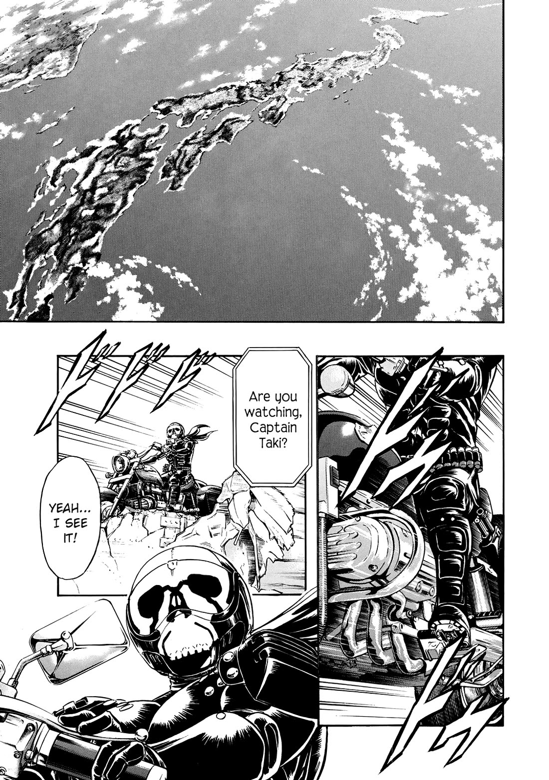 Shin Kamen Rider Spirits Chapter 27 page 1 - Chapter 27: The Town Conquered By Demons