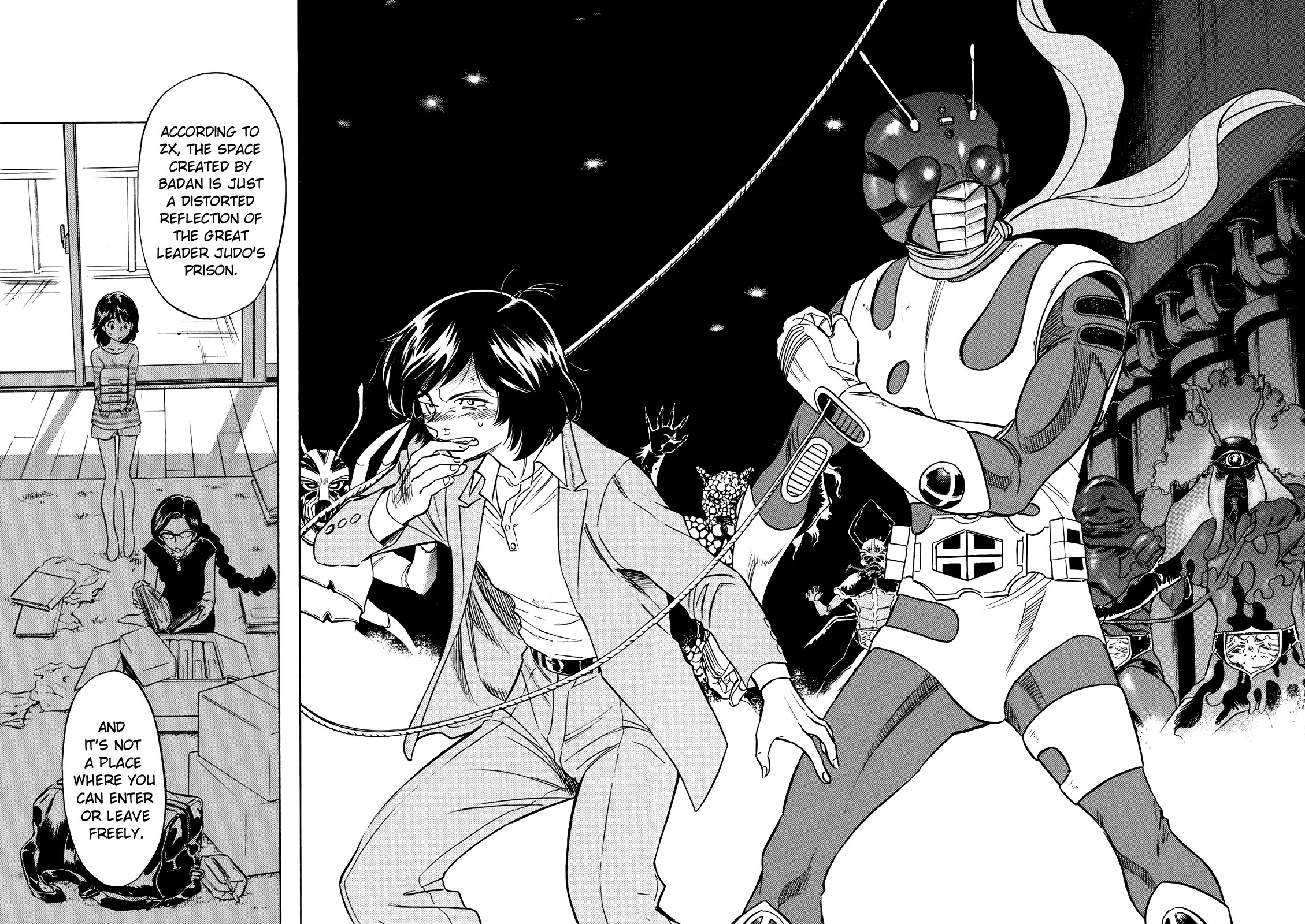 Shin Kamen Rider Spirits Chapter 30 page 35 - Chapter 30: Shocker's Final Base