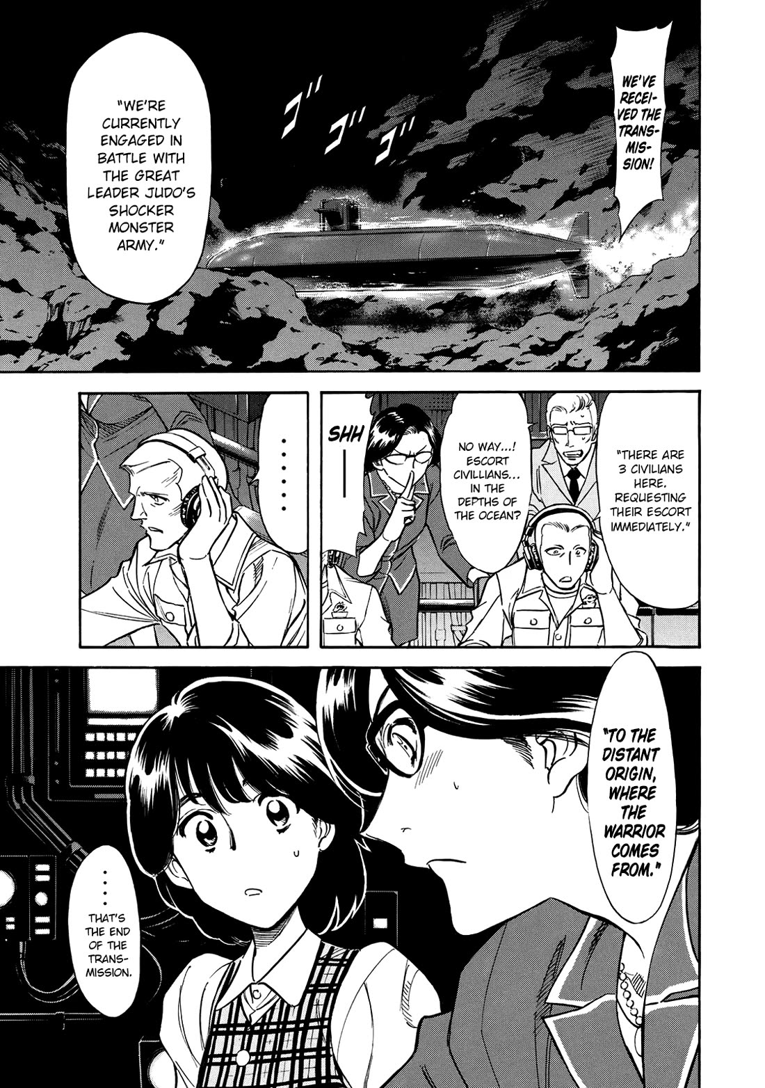 Shin Kamen Rider Spirits Chapter 34 page 1 - Chapter 34: A Small Act of Courage