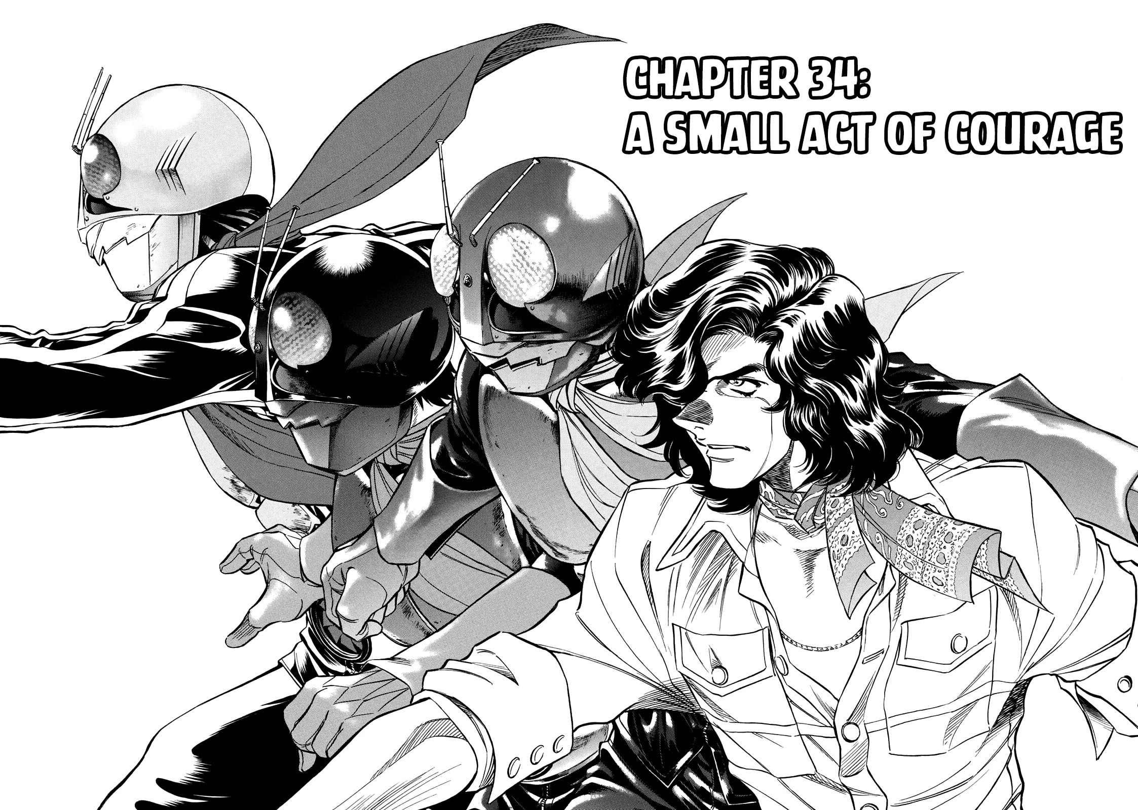 Shin Kamen Rider Spirits Chapter 34 page 2 - Chapter 34: A Small Act of Courage