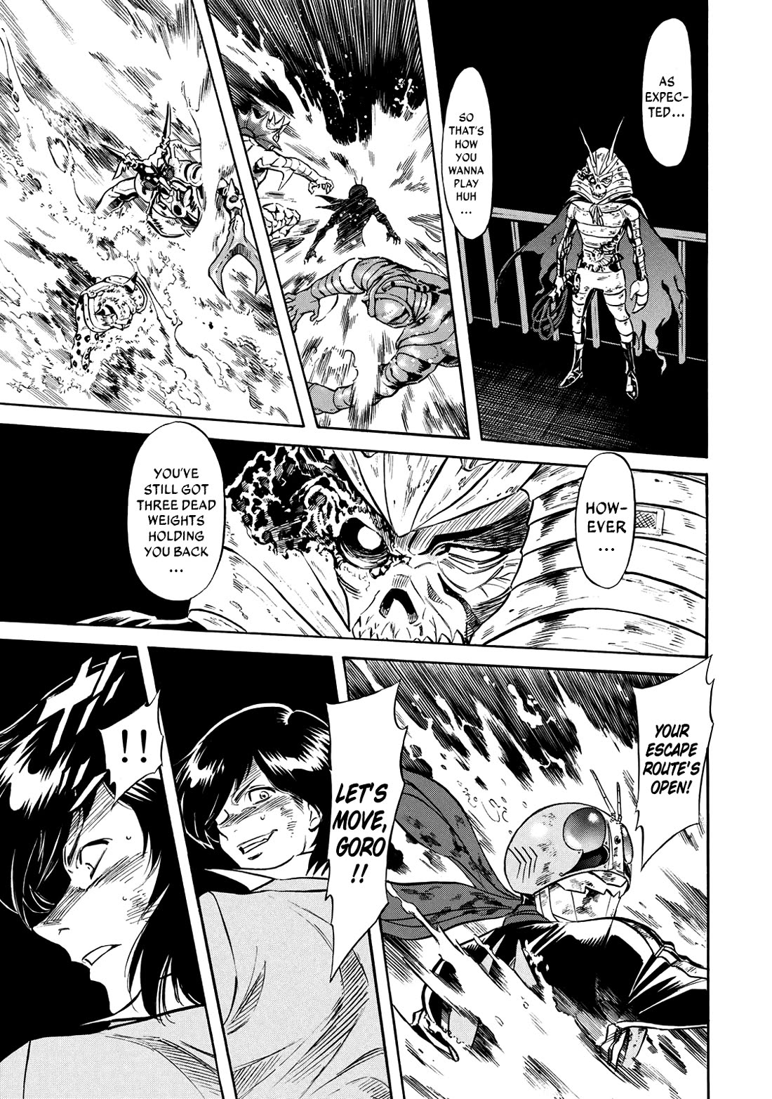 Shin Kamen Rider Spirits Chapter 34 page 37 - Chapter 34: A Small Act of Courage