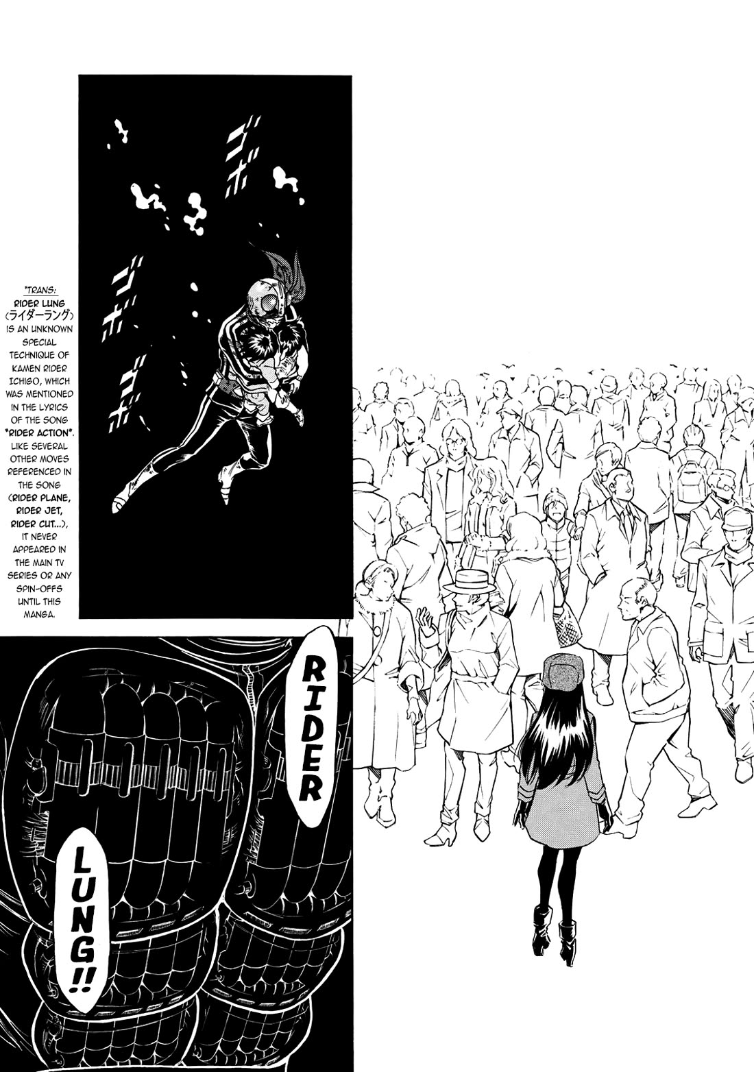 Shin Kamen Rider Spirits Chapter 34 page 48 - Chapter 34: A Small Act of Courage
