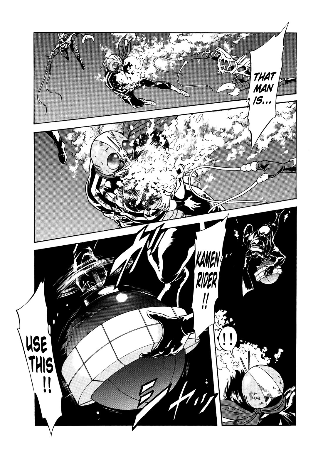 Shin Kamen Rider Spirits Chapter 34 page 50 - Chapter 34: A Small Act of Courage