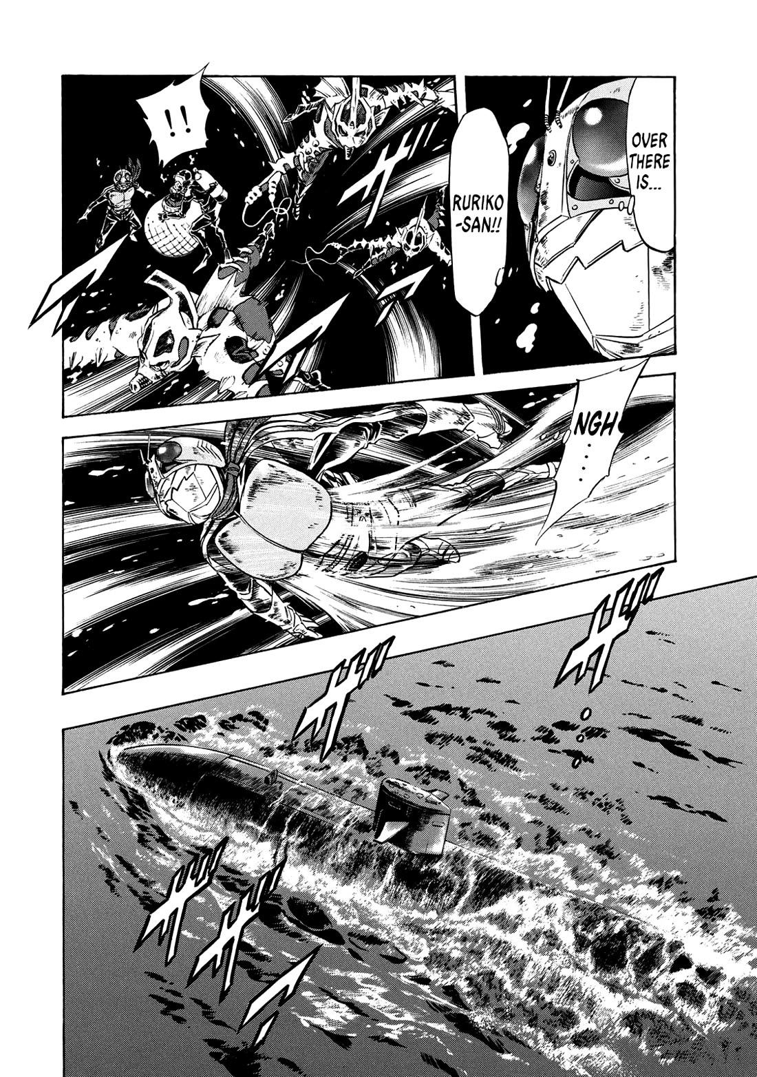 Shin Kamen Rider Spirits Chapter 34 page 53 - Chapter 34: A Small Act of Courage