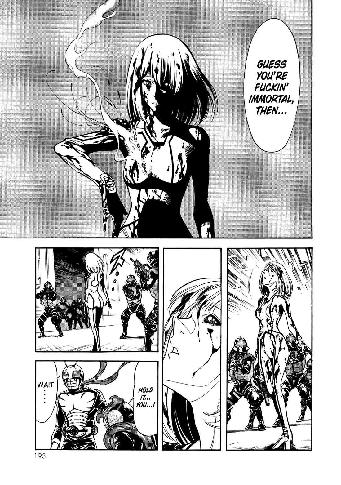 Shin Kamen Rider Spirits Chapter 46 page 22 - Chapter 46: The Groaning Transformation
