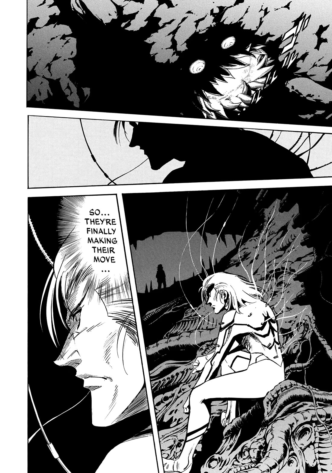 Shin Kamen Rider Spirits Chapter 46 page 36 - Chapter 46: The Groaning Transformation